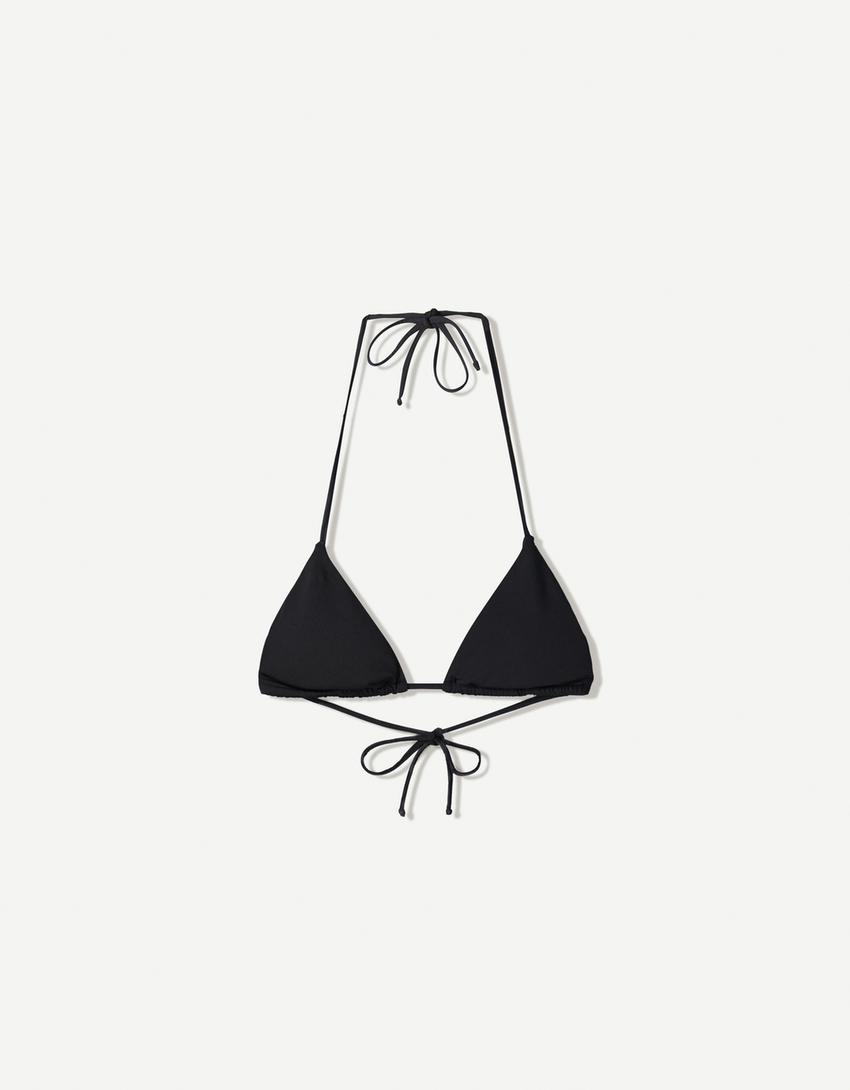 Triangle bikini top-Black-3