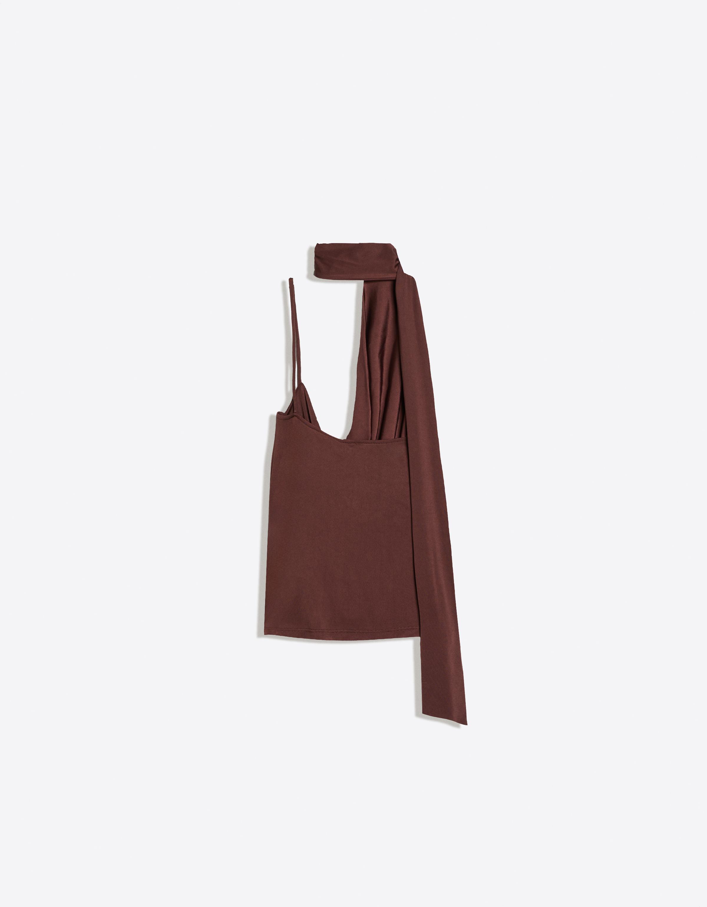 Asymmetric kerchief top