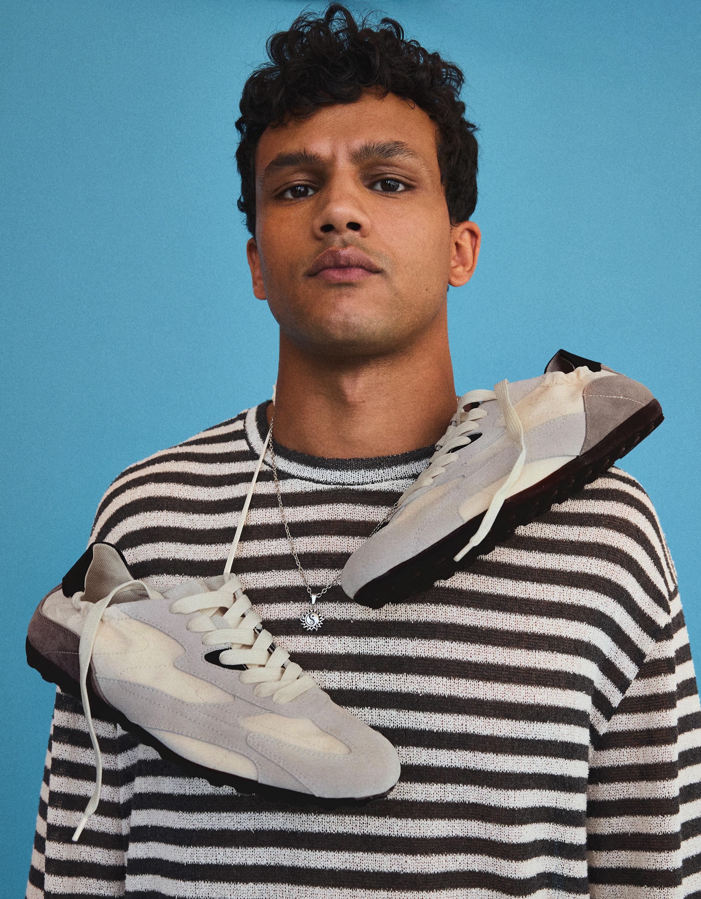 SLIM RETRO STYLE TRAINERS — Multicolored