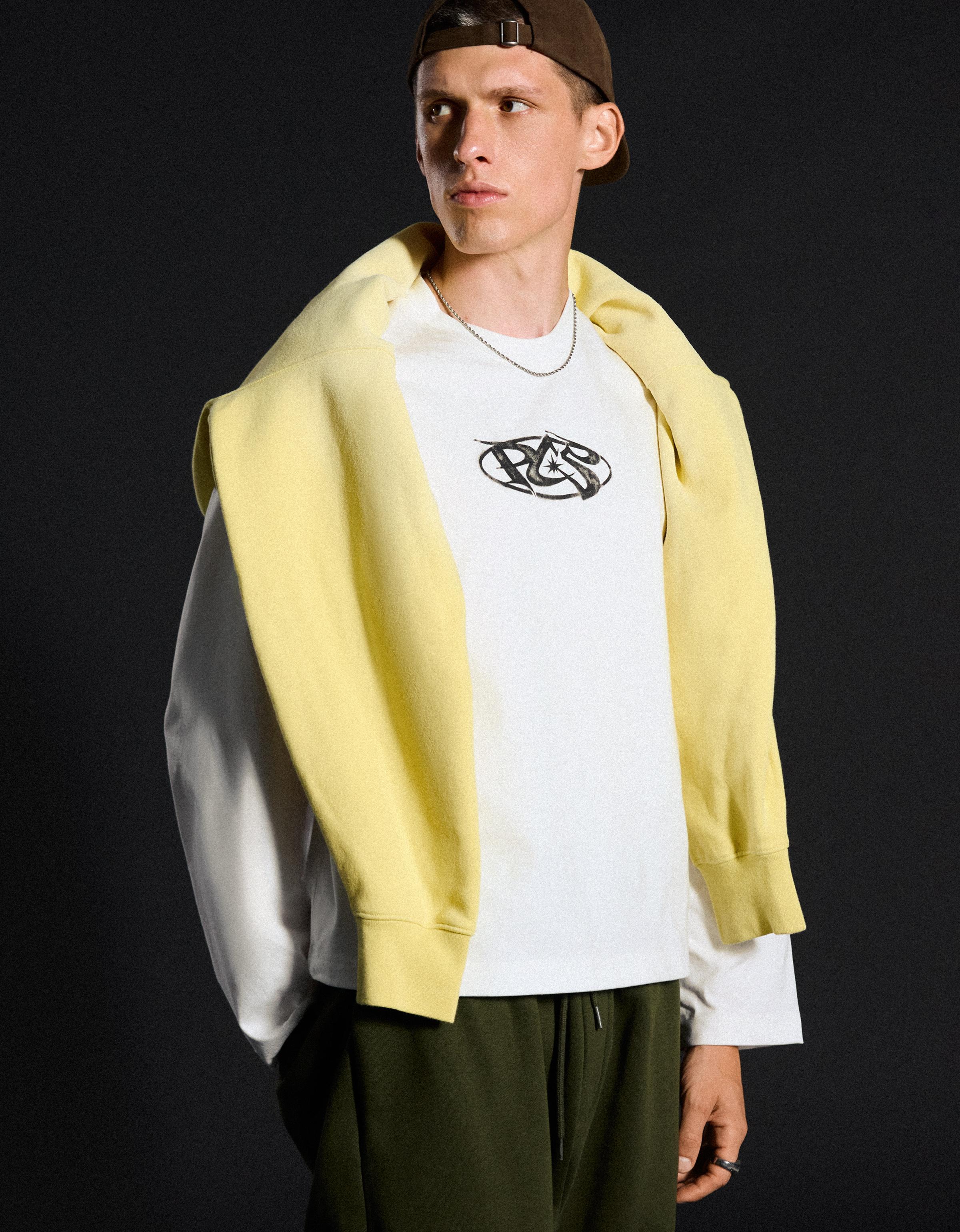 Long sleeve print T-shirt — Off white