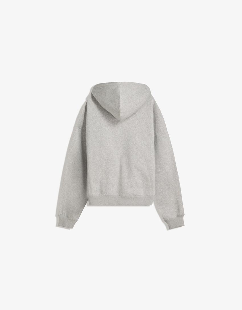 Zip-up hoodie-Grey-5