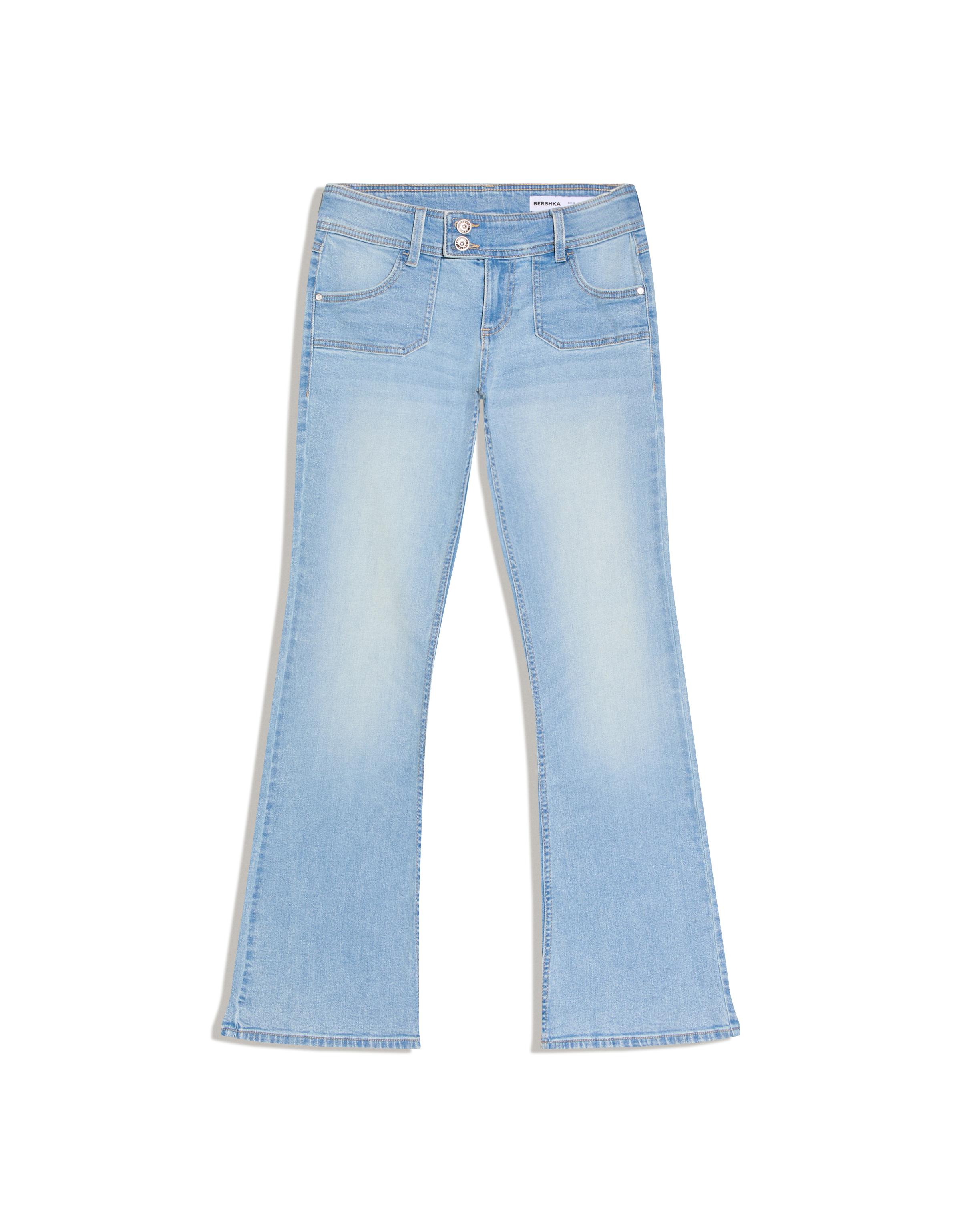 Low-rise boot-cut jeans — Light blue