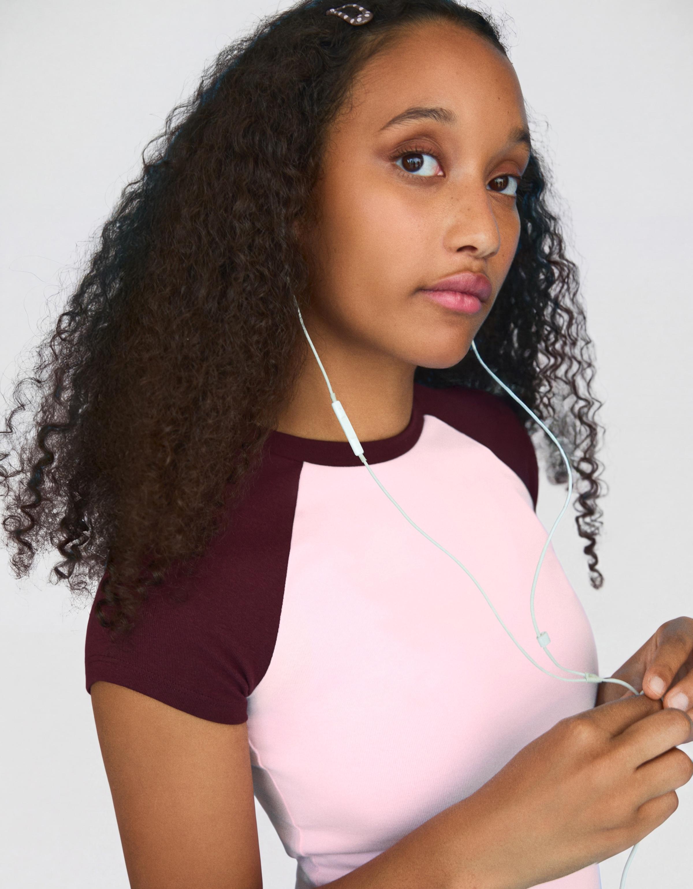 Fitted raglan T-shirt — Pink