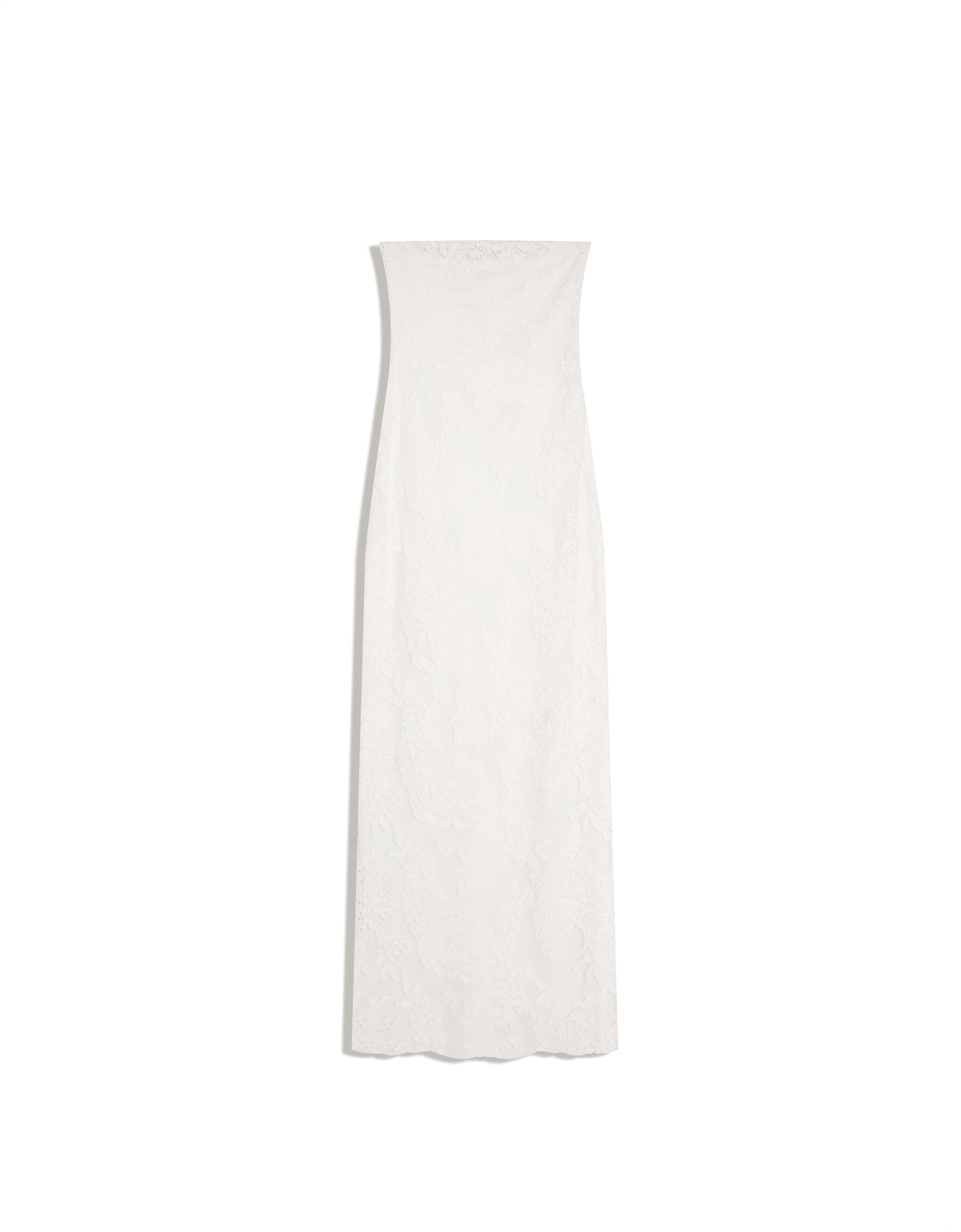 Rustic bandeau midi dress — Cream