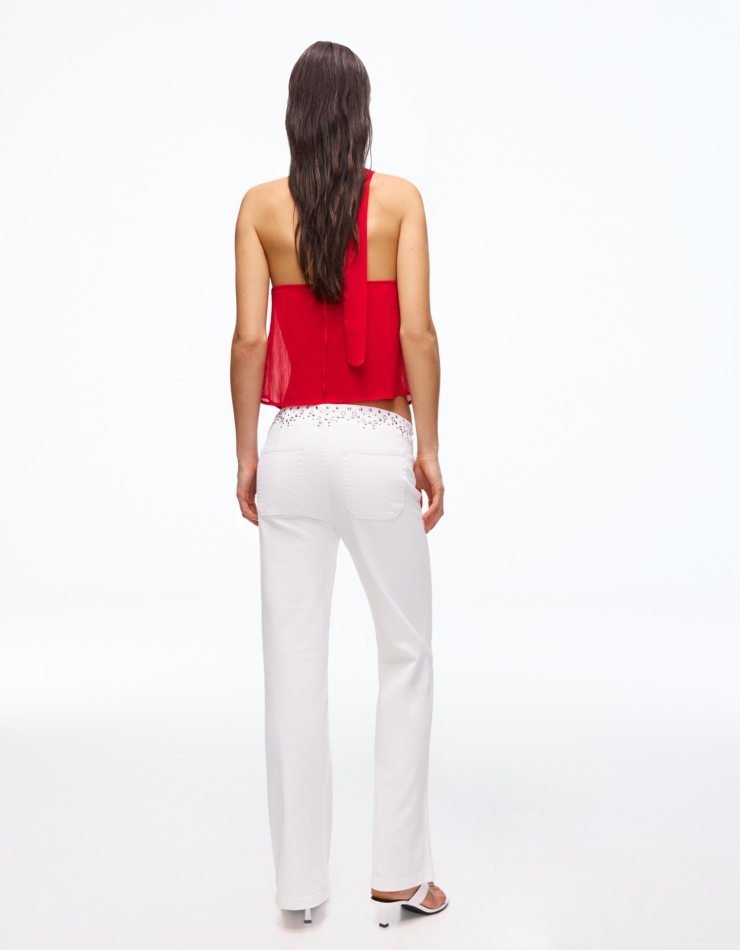 Zımba detaylı bel pantolon - Görsel 51