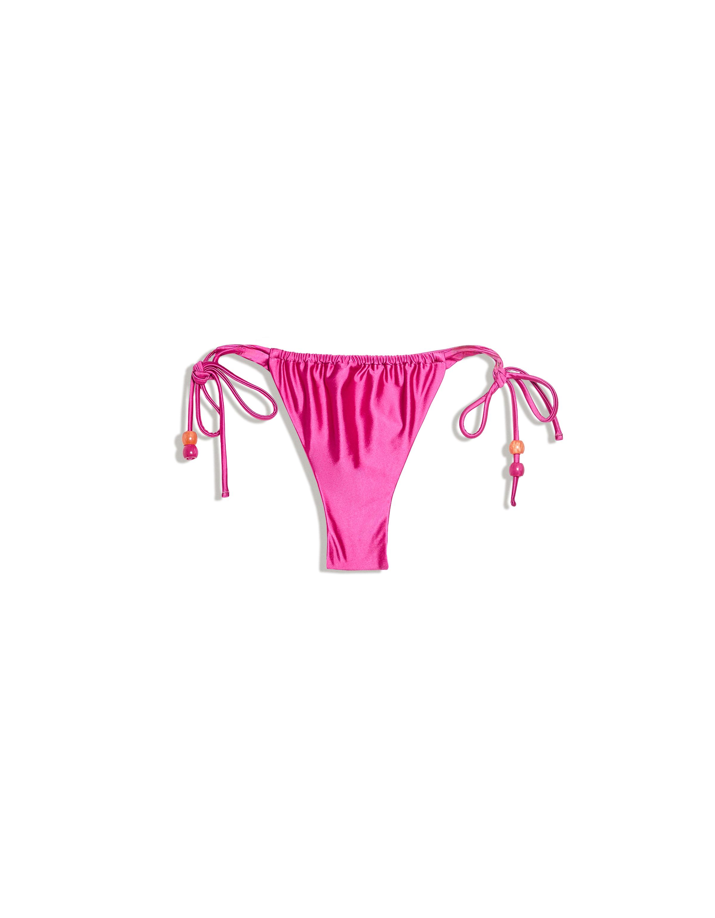 Satin bikini briefs — Fuchsia