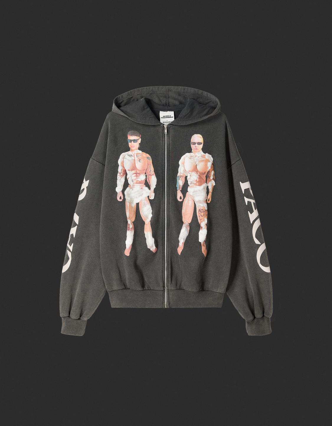 CA7RIEL & Paco Amoroso zip hoodie