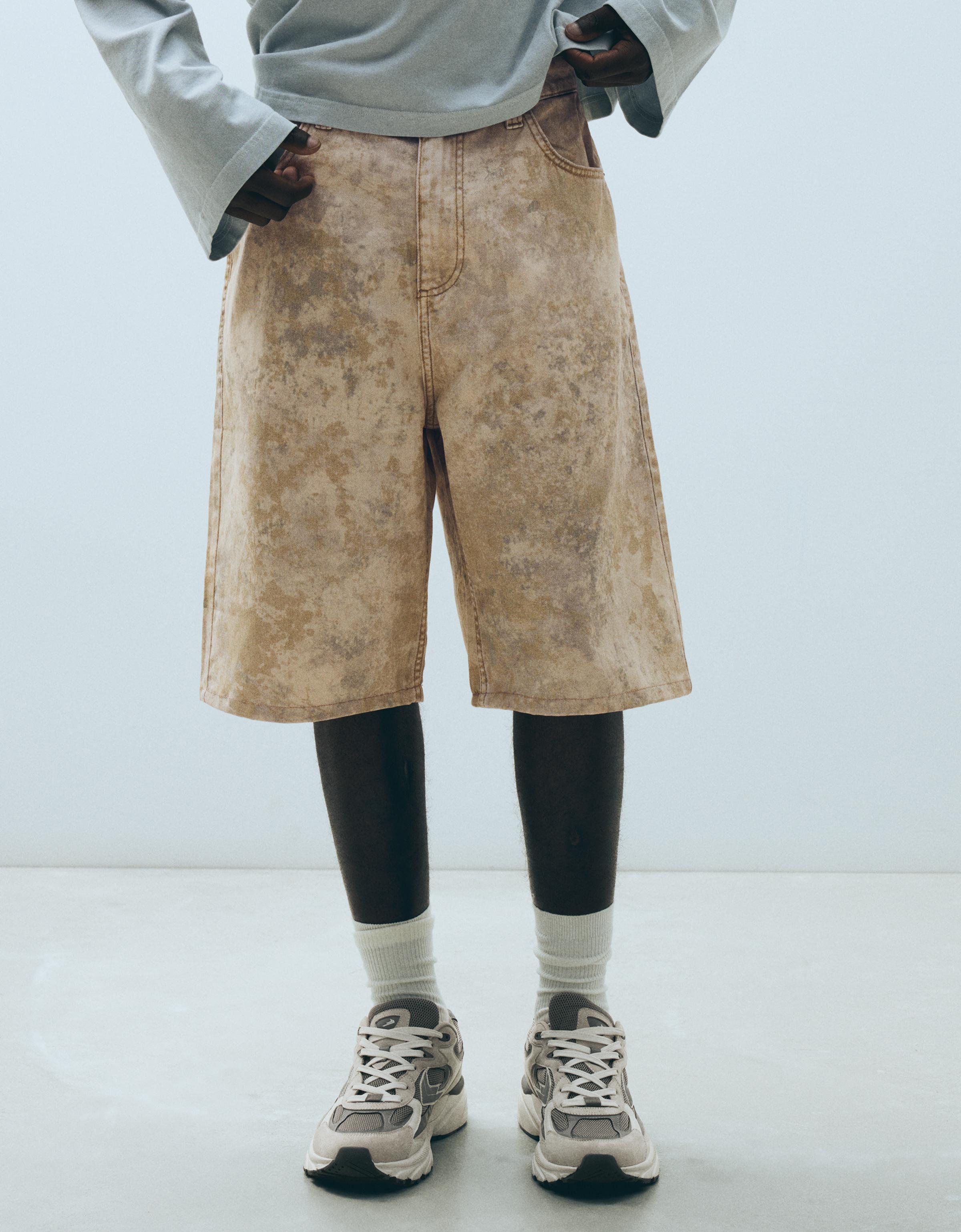 Barrel print Bermuda shorts — Green