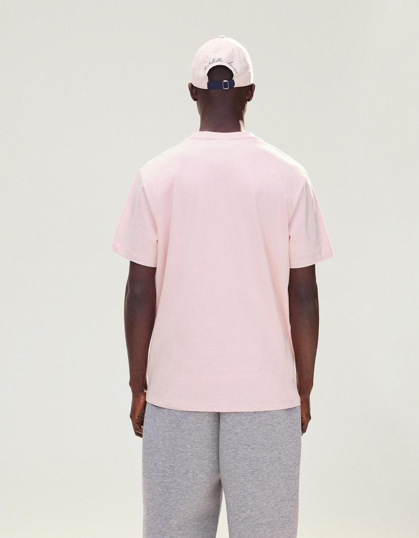 Camiseta manga corta-Rosa