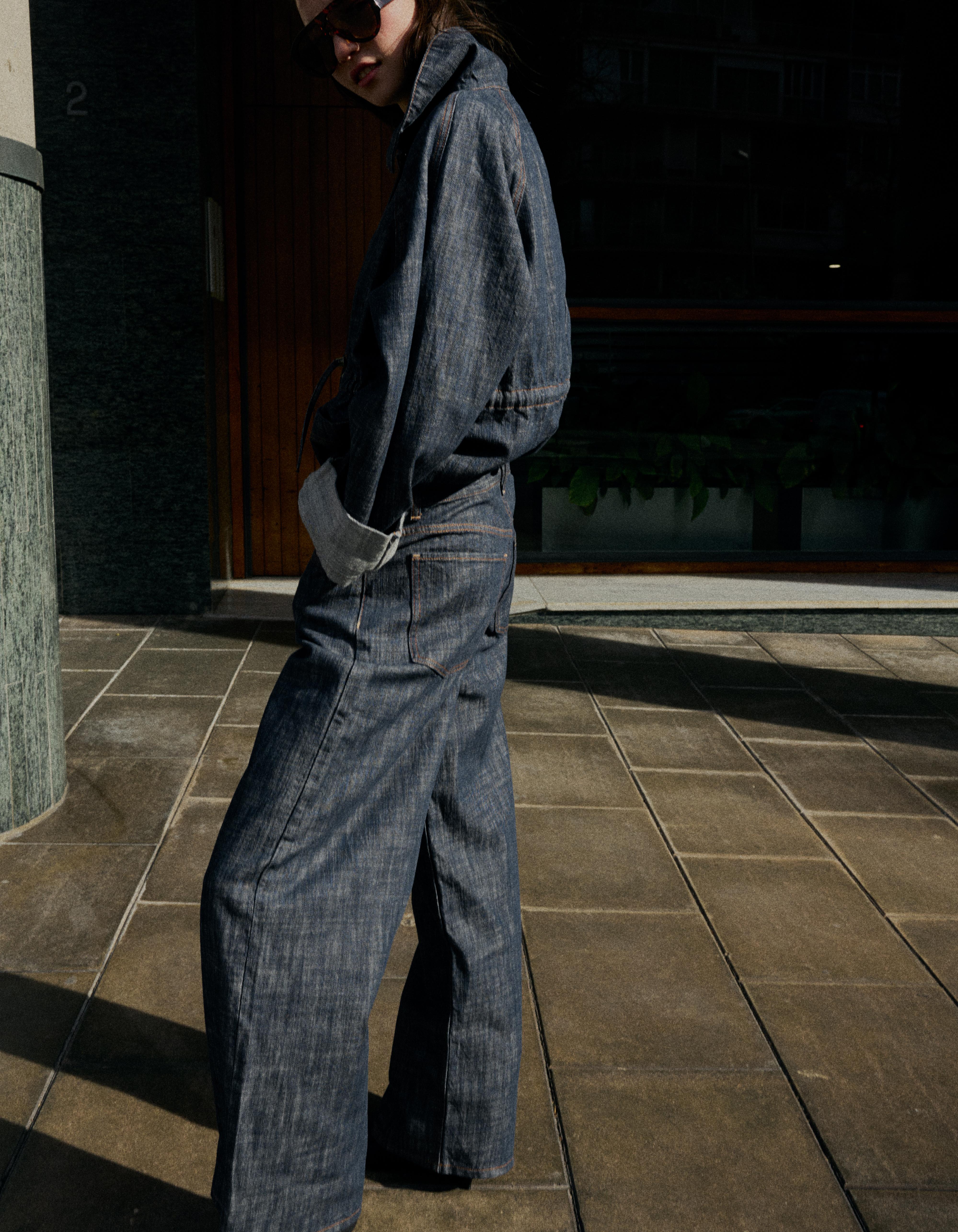 Düşük bel dokulu boyfriend jean - Görsel 23