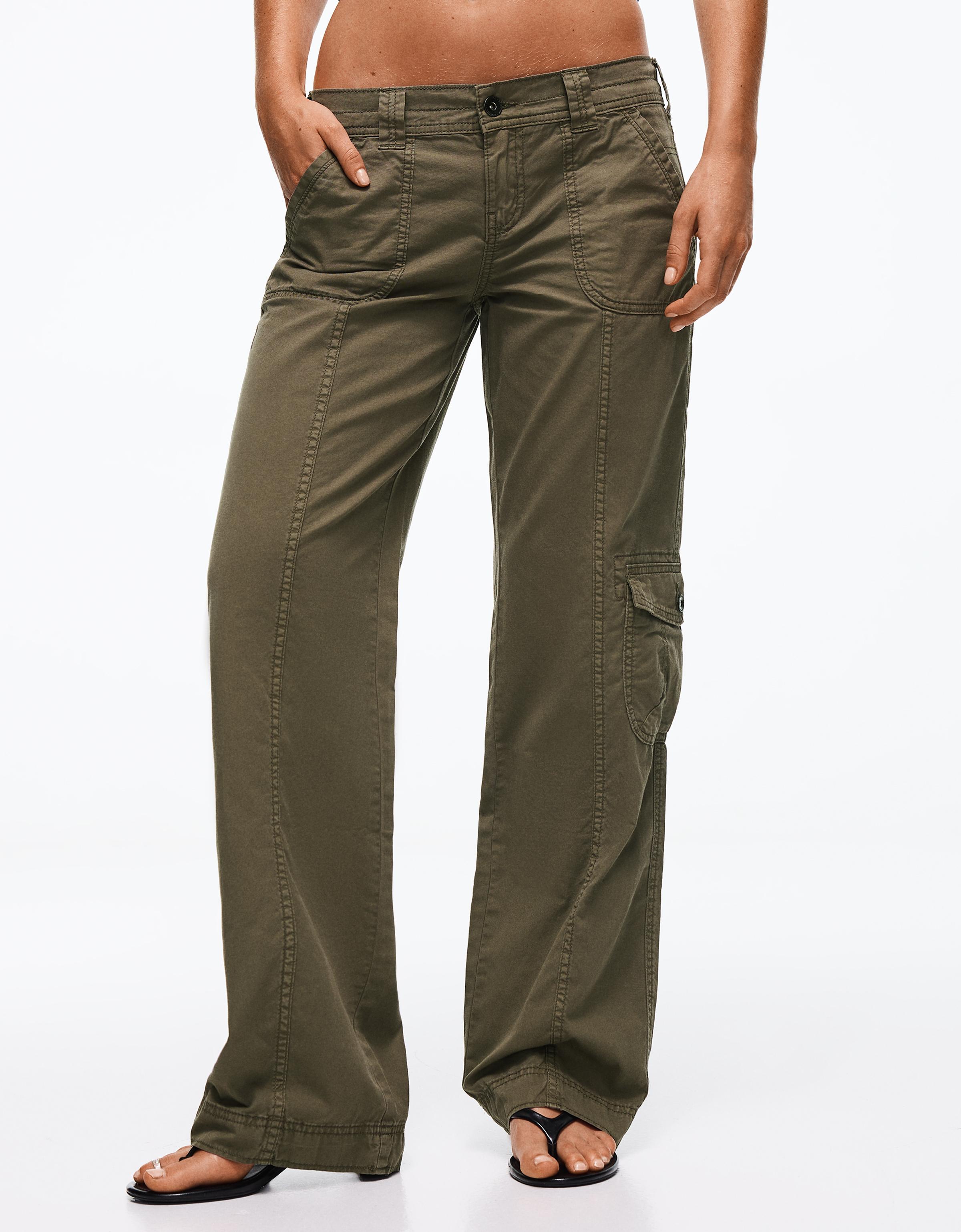 Straight cargo trousers — Khaki
