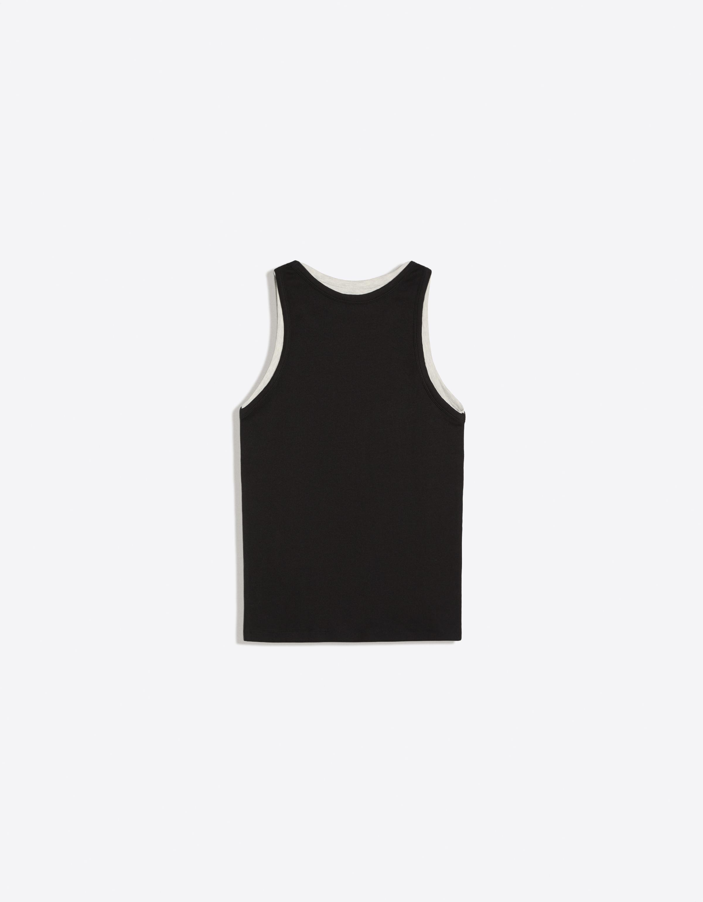 Double strap vest top — Black
