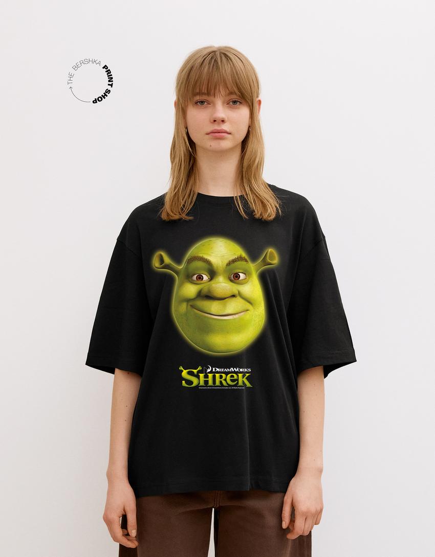 Tricou Shrek mânecă scurtă-Negru-1