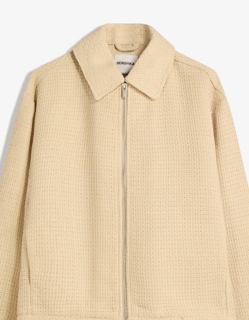 Rustic boxy fit jacket-Camel