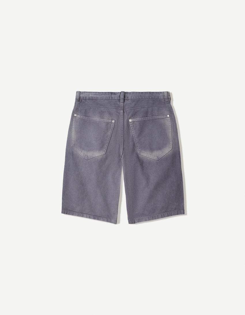 Skater Bermuda shorts-Blue-4