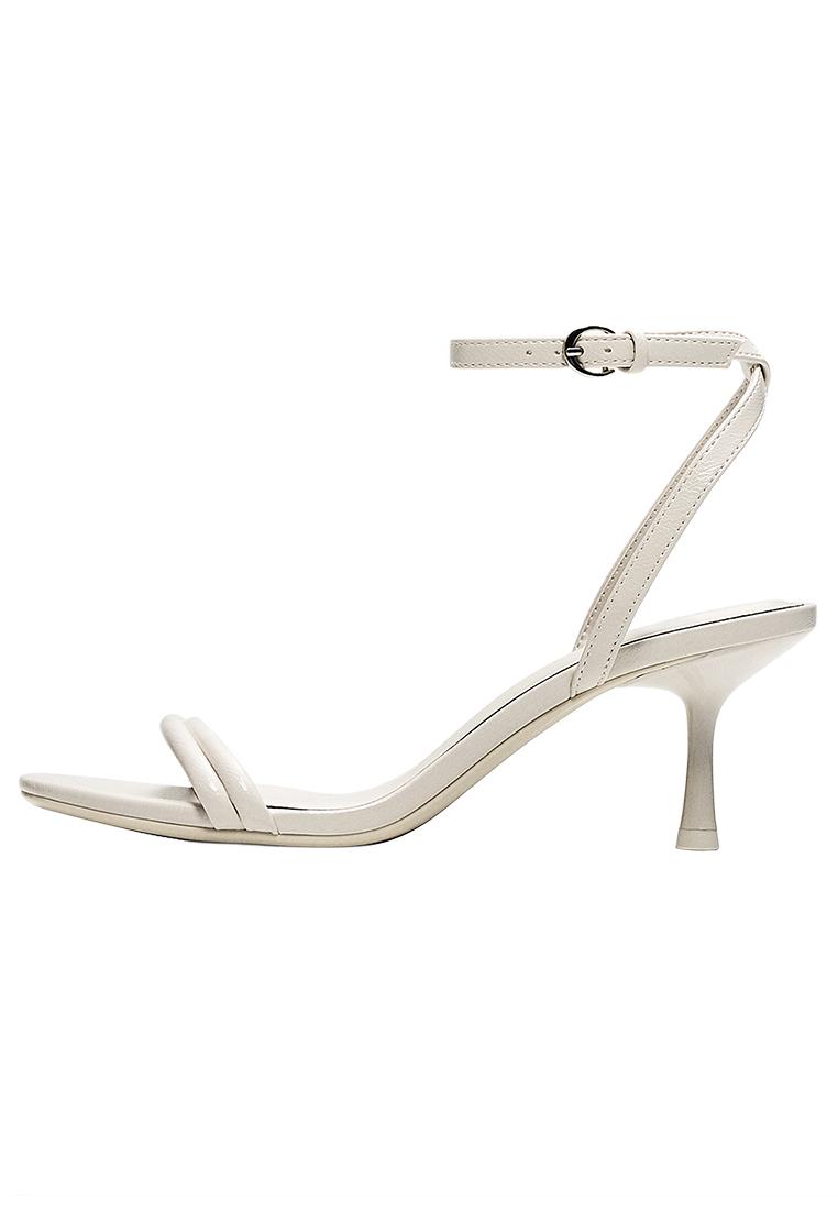 STILETTO HEEL SANDALS — WHITE