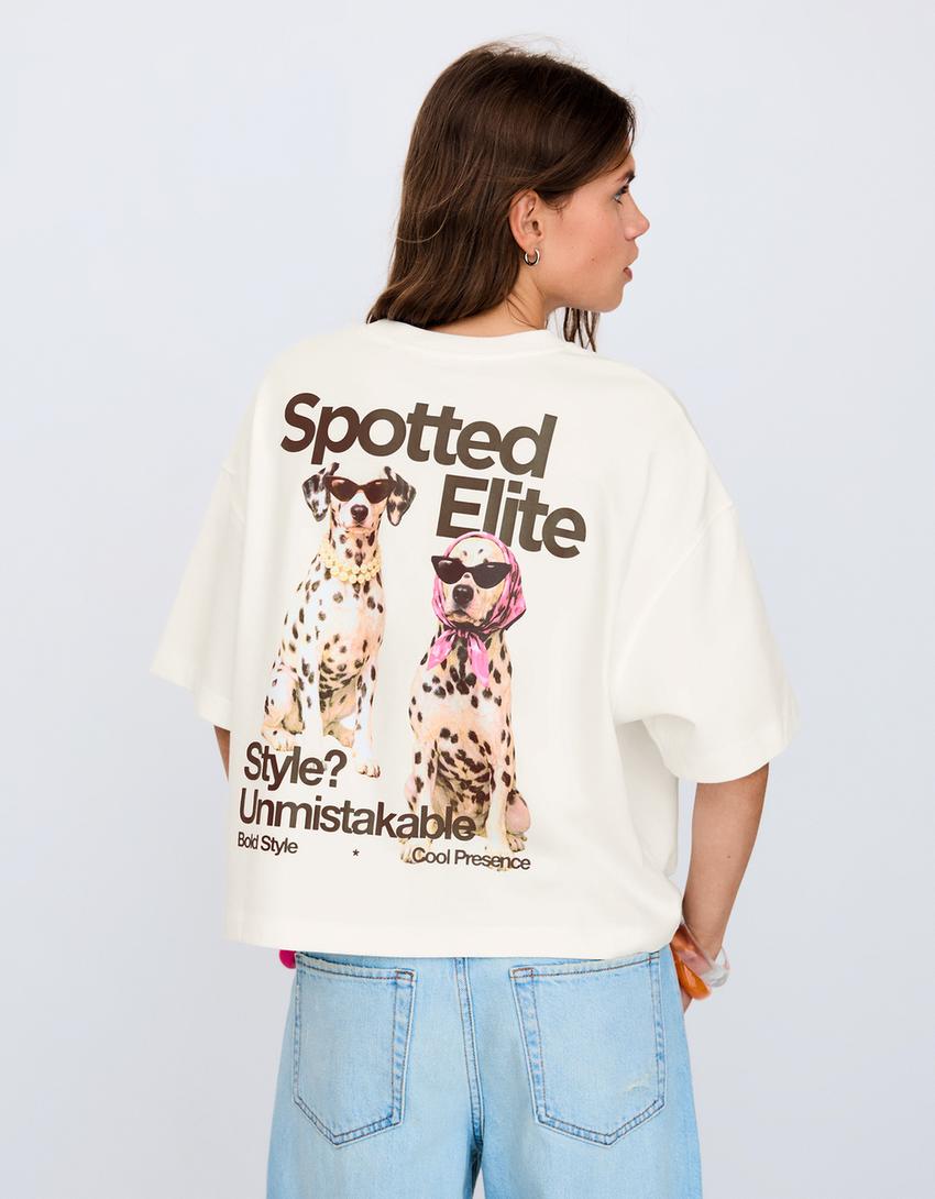 Short sleeve T-shirt-Cream