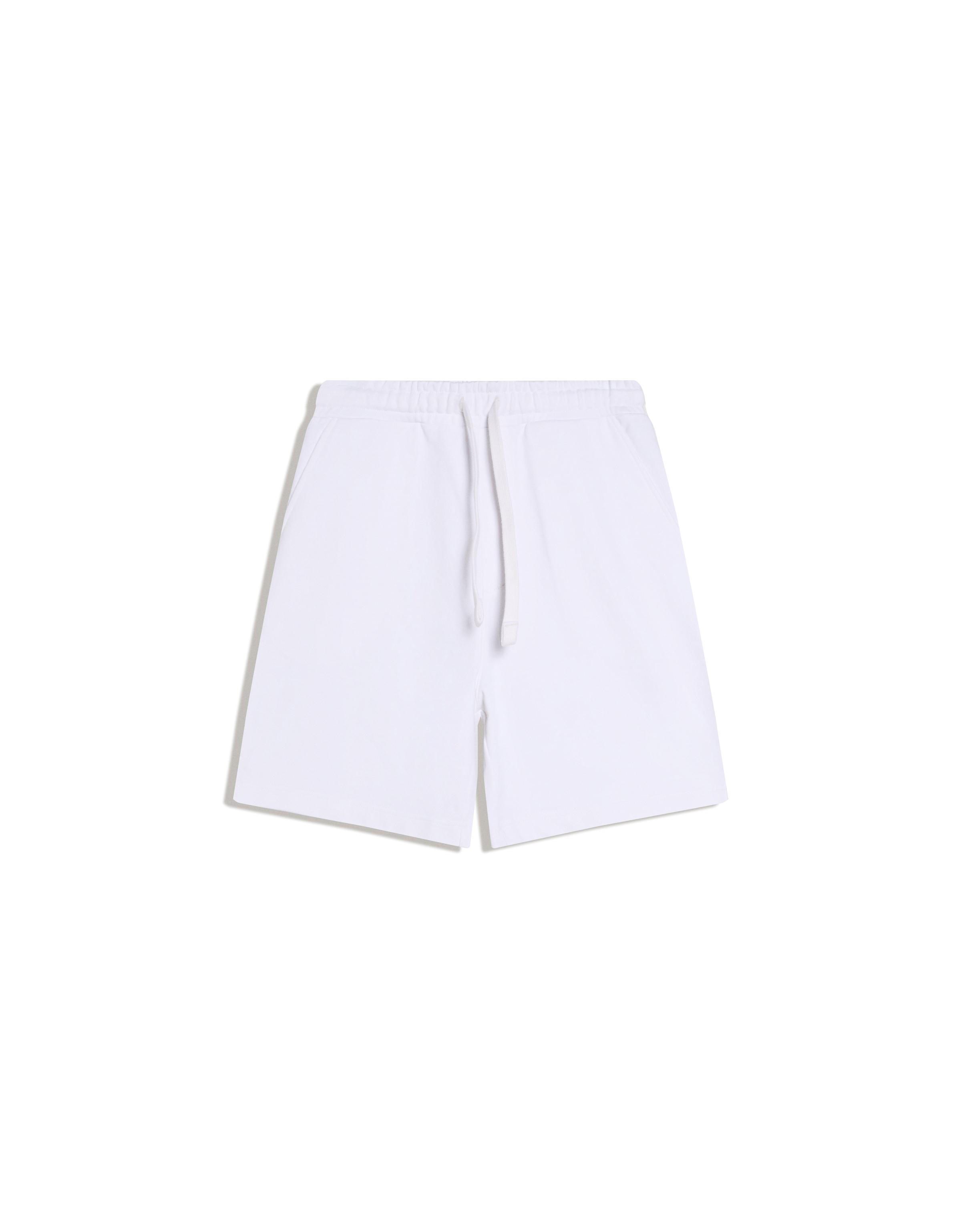 Plush Bermuda shorts — White