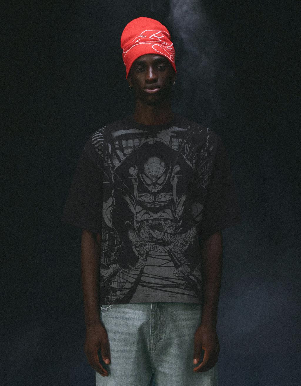 Bershka Spider-Man qısaqol köynək