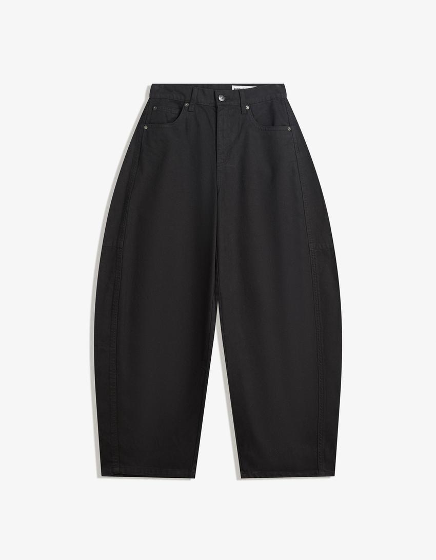 Barrel trousers-Black