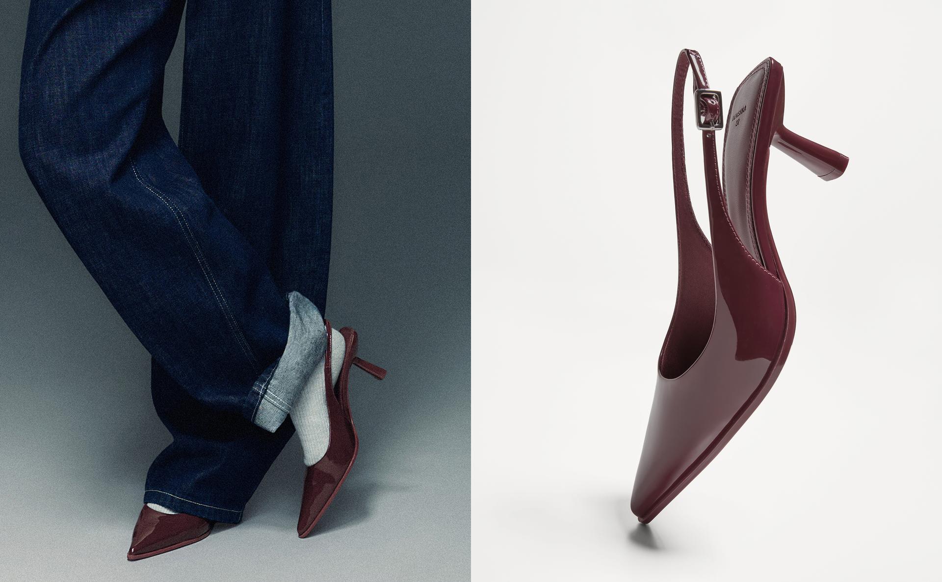 Cipele s otvorenom petom i srednje visokom potpeticom