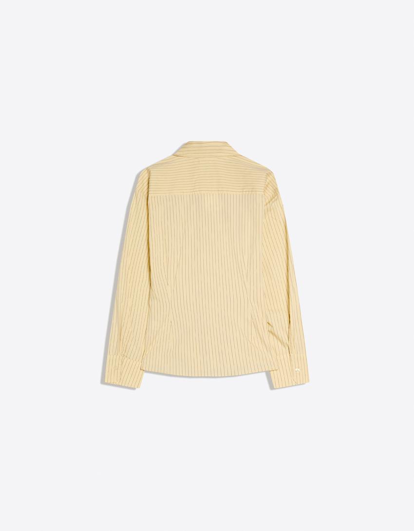 Chemise cintrée à pinces-Jaune