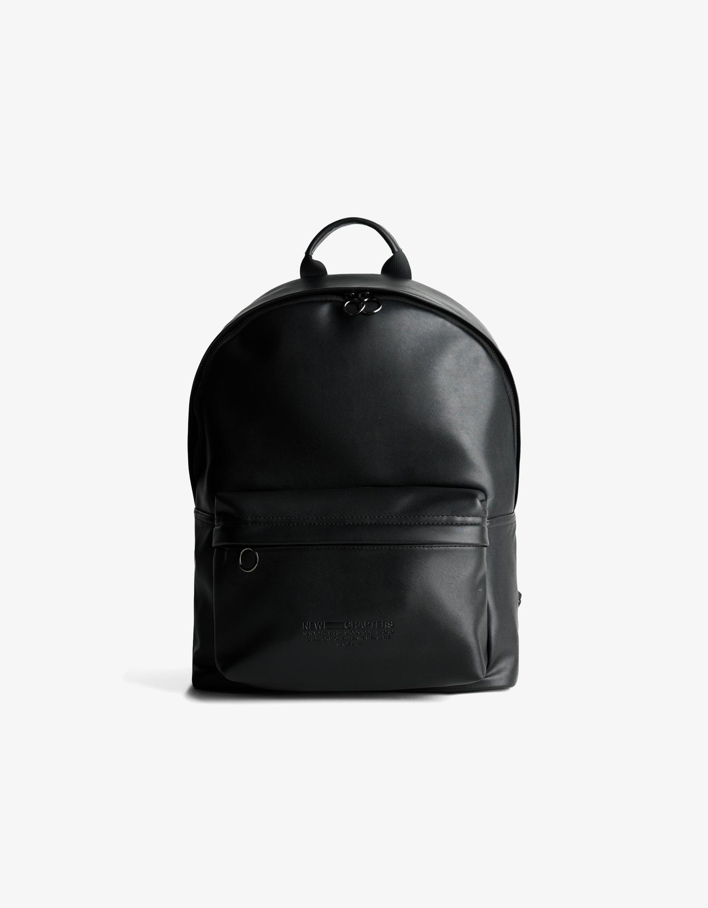 Bershka plecak ze sztucznej skóry czarny