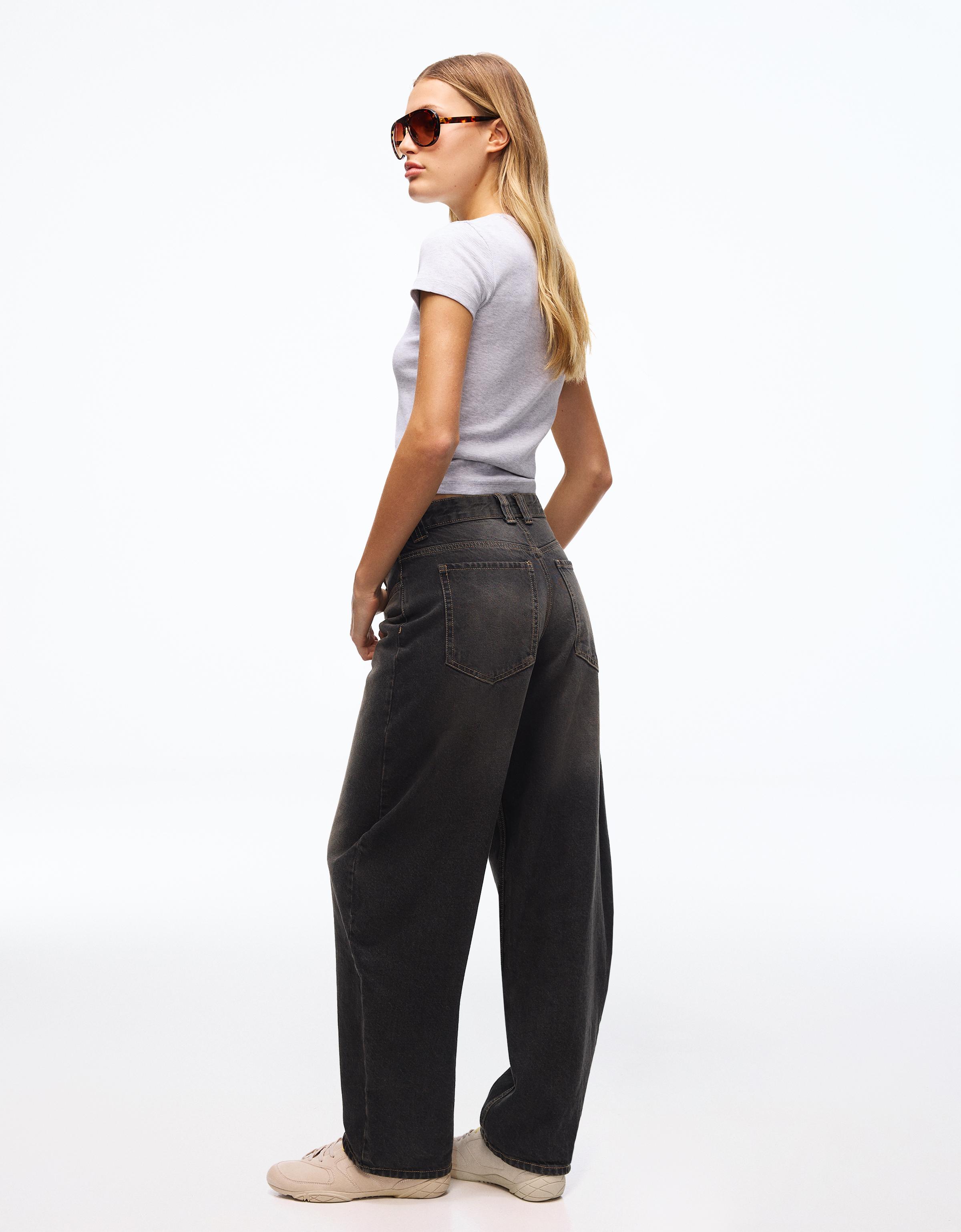 Yüksek bel barrel fit jean - Görsel 22