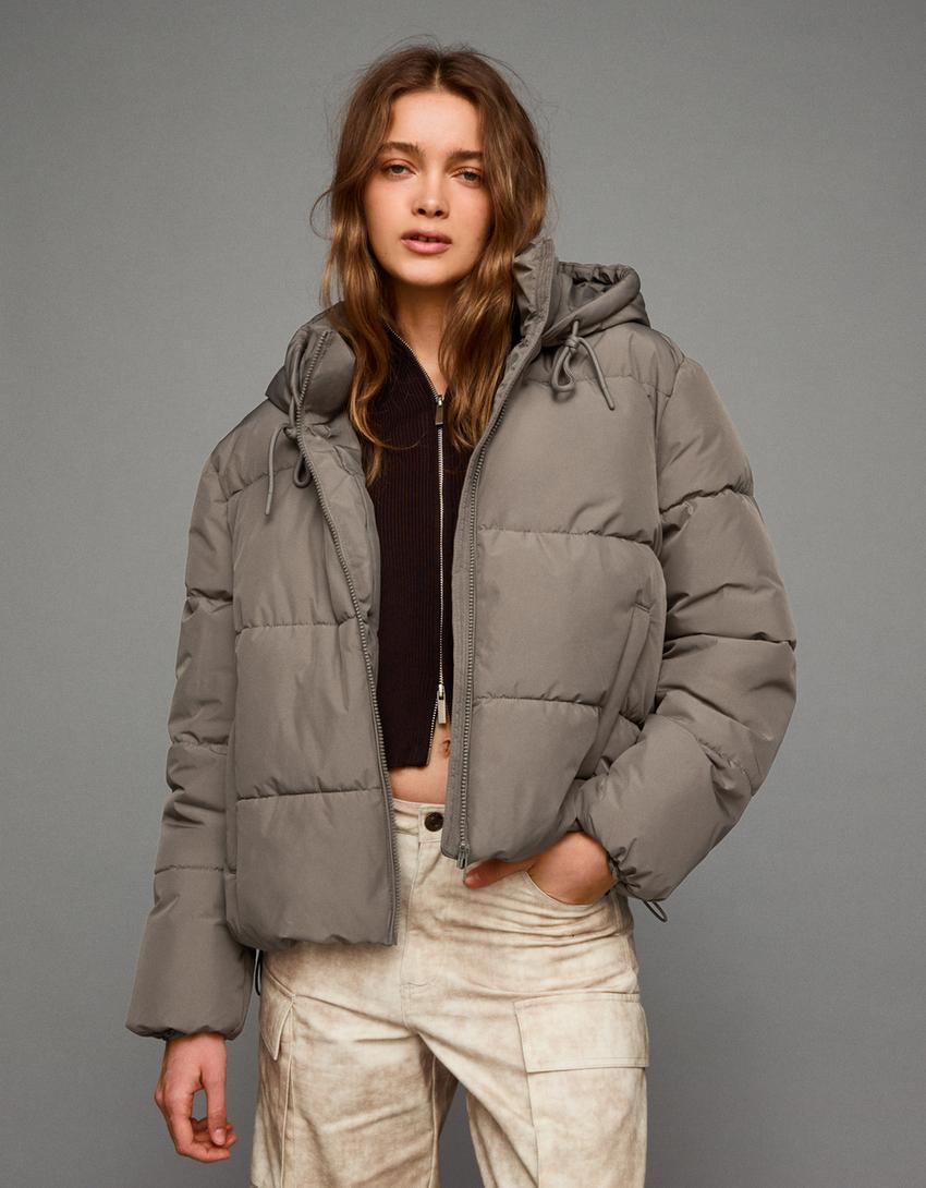 Cazadora puffy water resistant,windproof & thermal insulation-Kaki
