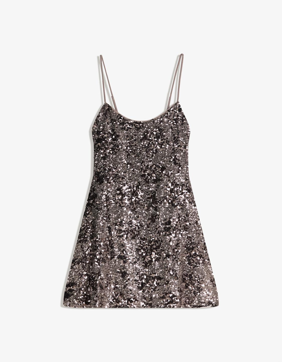 Sequinned strappy dress