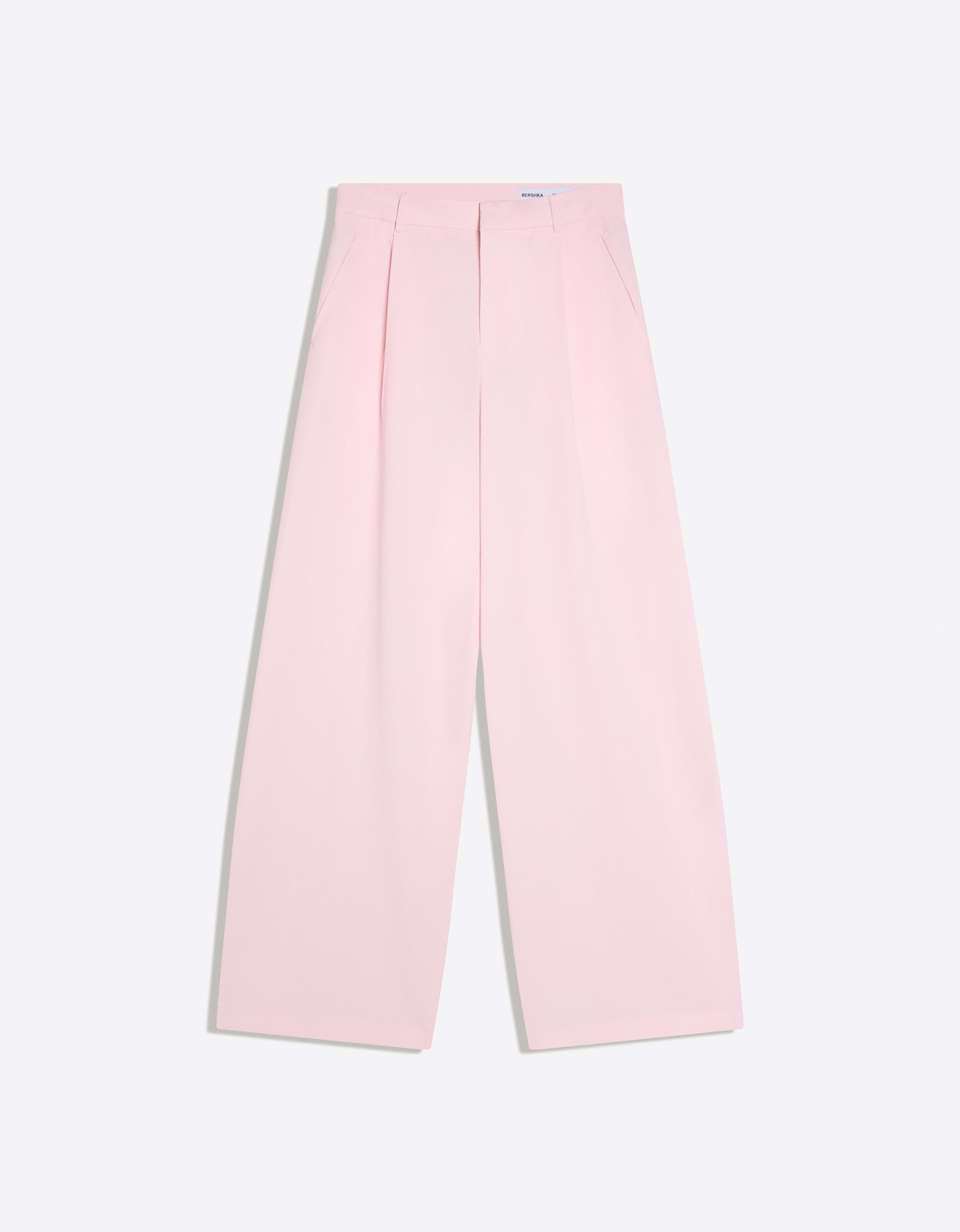 Double fabric volume trousers