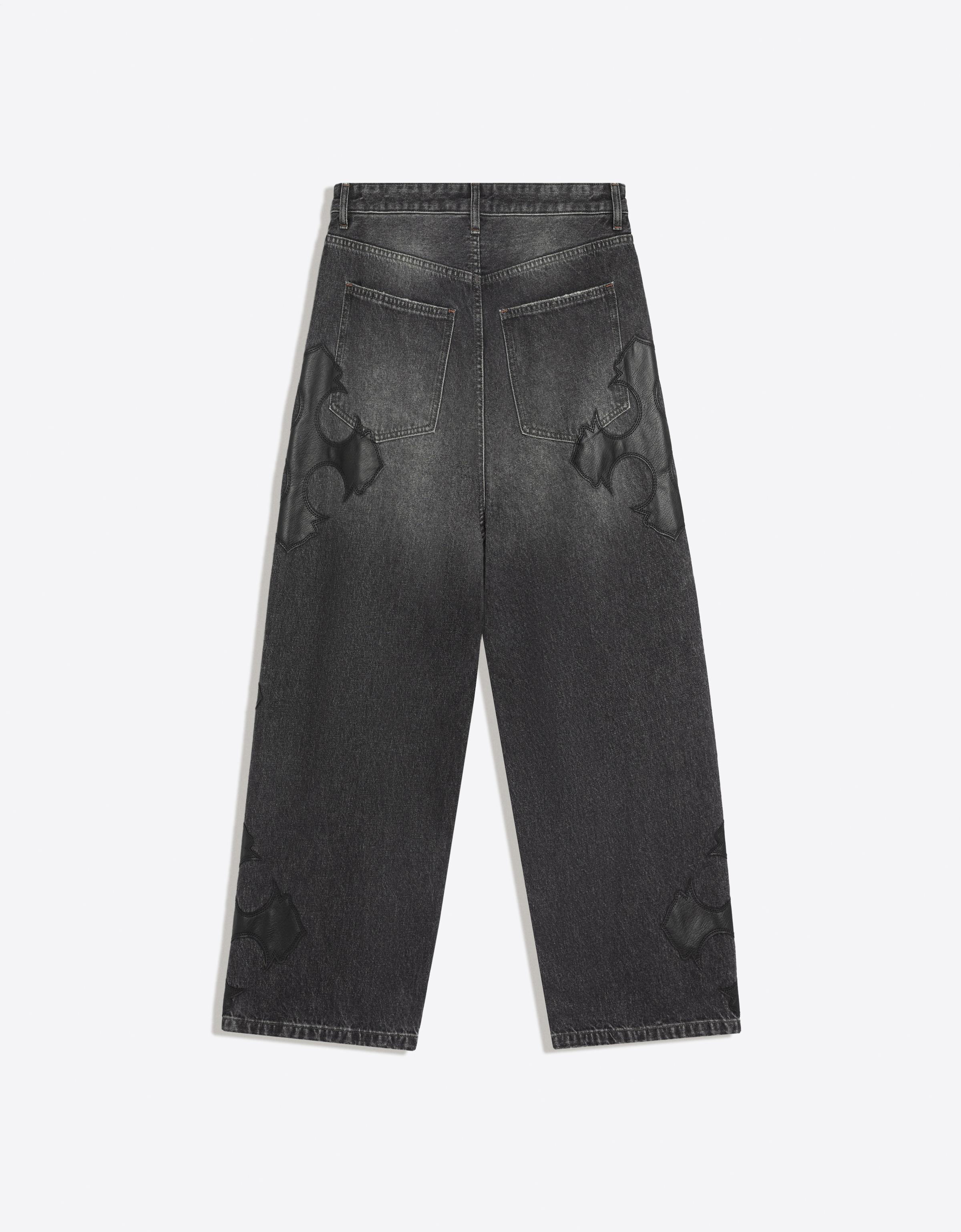 Patchwork barrel jeans — Black