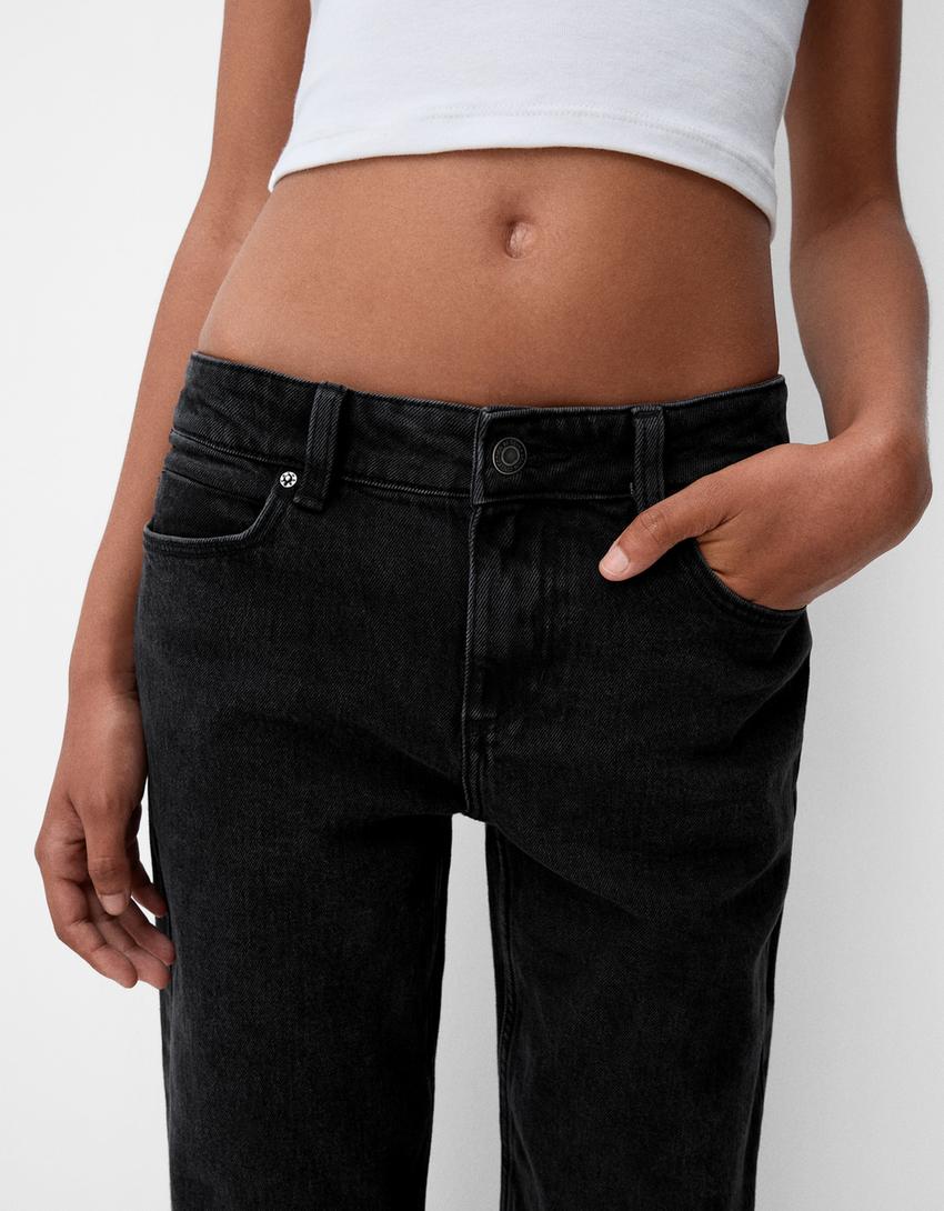 Flared split-hem jeans - BSK Teen | Bershka