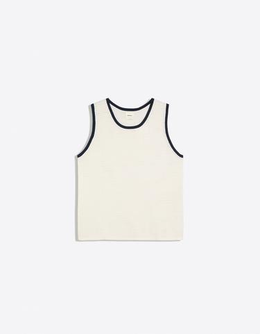Contrast mesh vest top — Off white 6