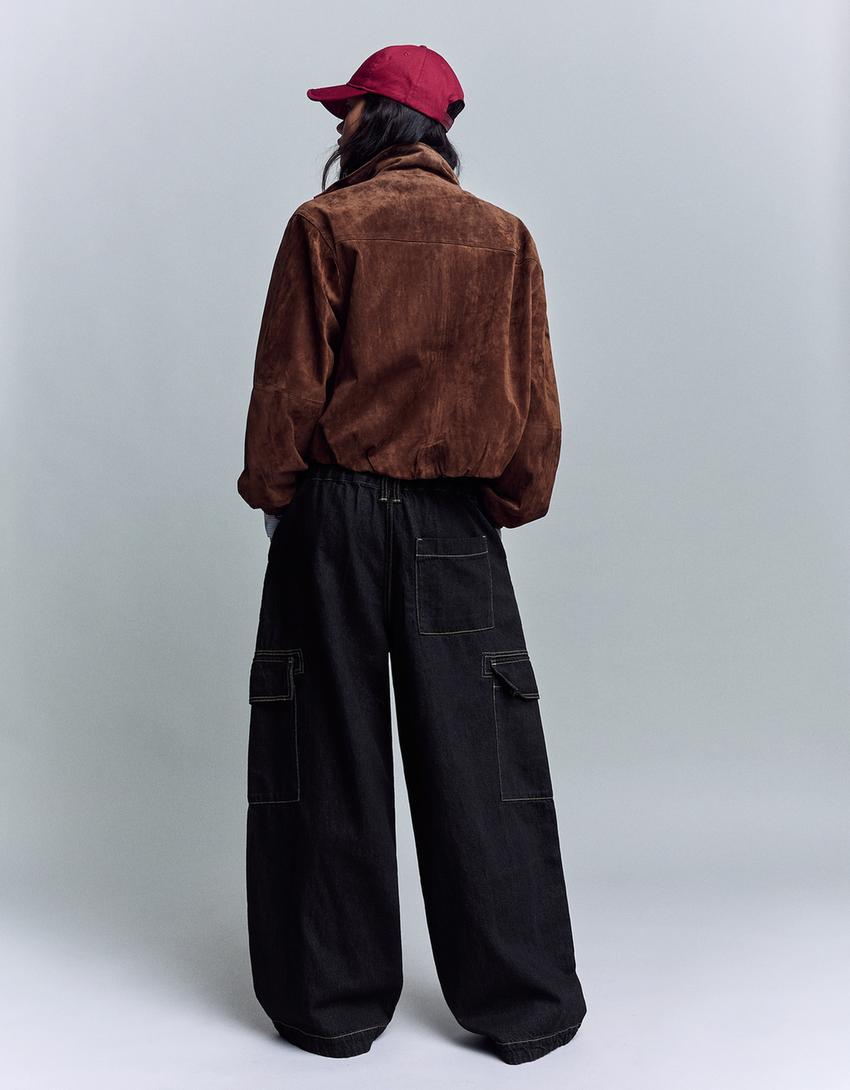 Parachute cargo jeans-Navy