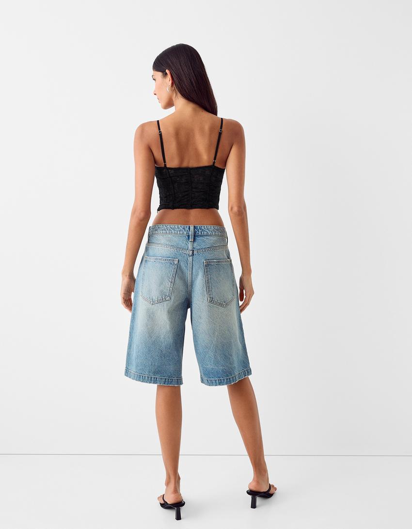 توب من دانتيل شريطي بحمالات-أسود-1