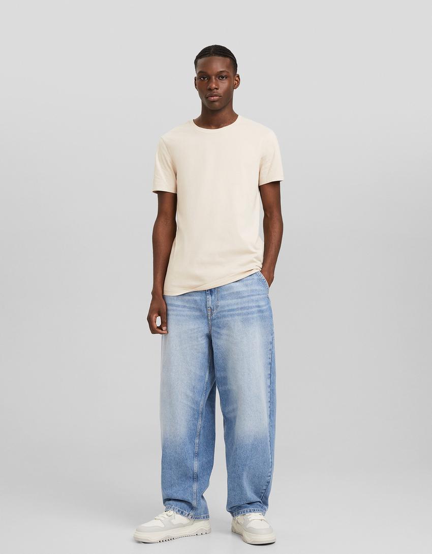 Regular fit short sleeve T-shirt-Camel-3