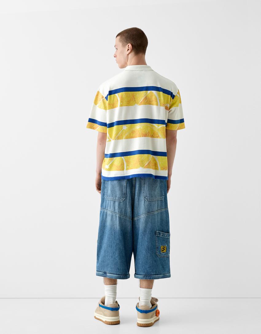 T-shirt polo BERSSSHKA X SSSTUFFF imprimé-Vert-4