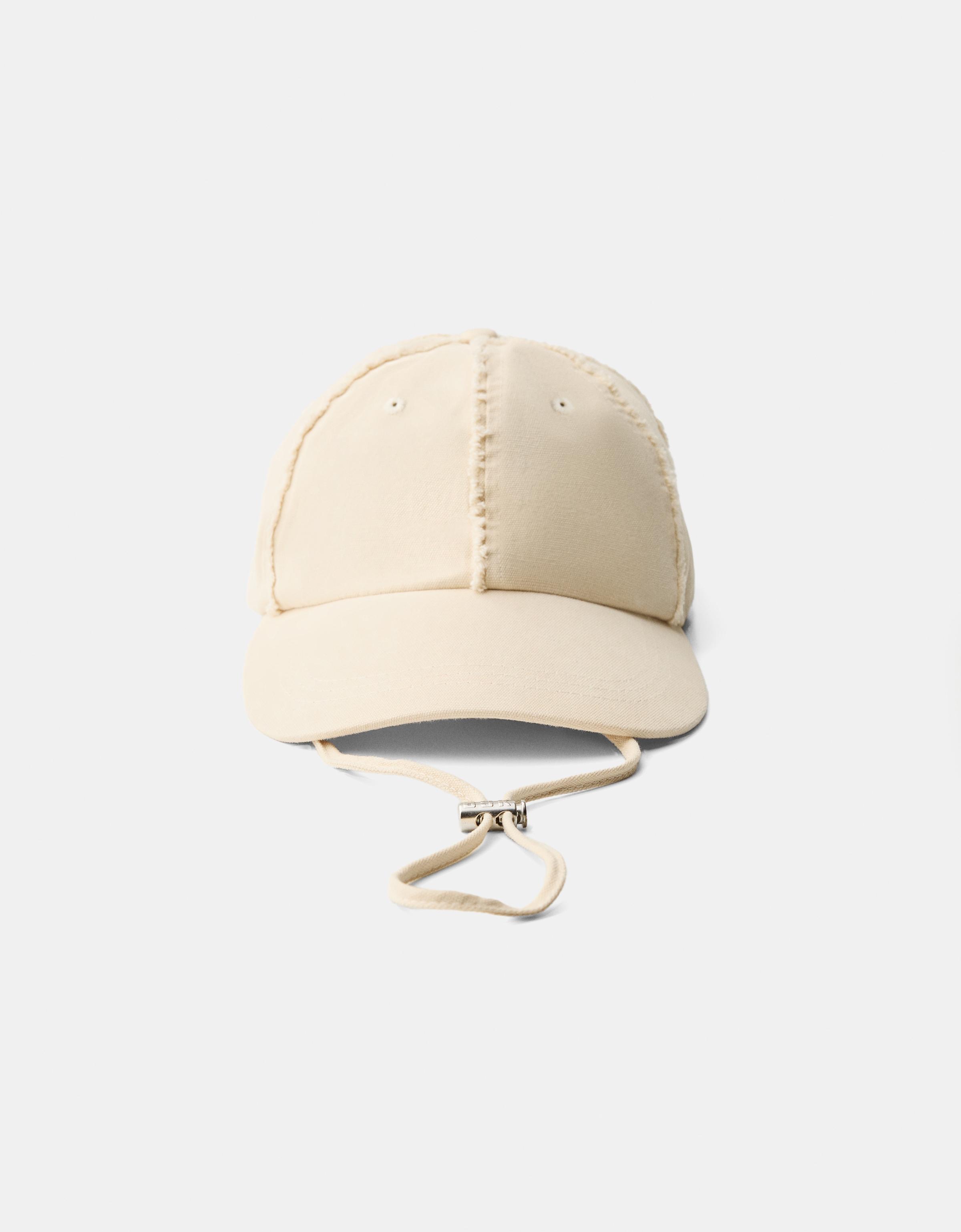 Bershka Ausgefranste Basecap Herren Rohweiß