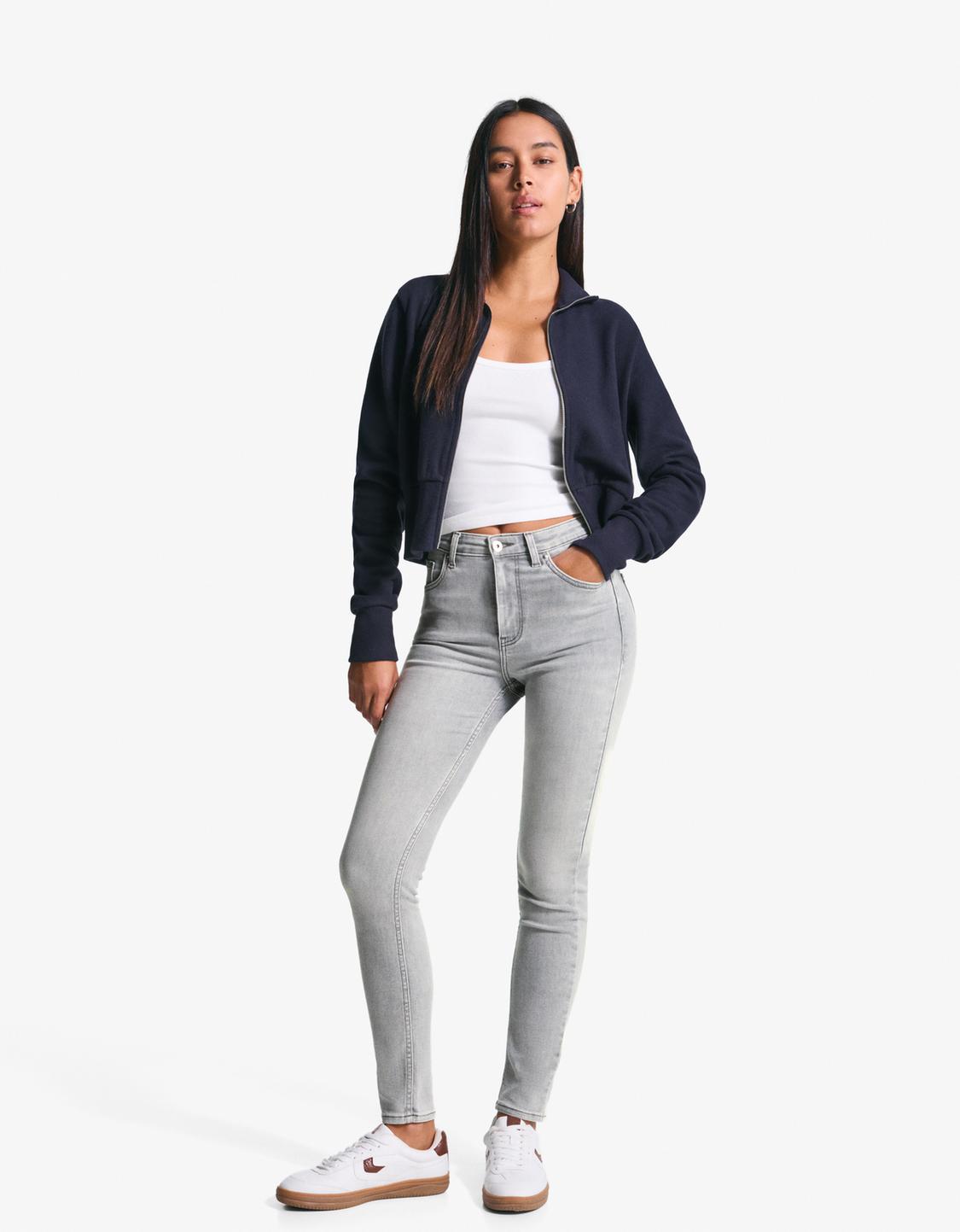 Super high-waist soft skinny jeans