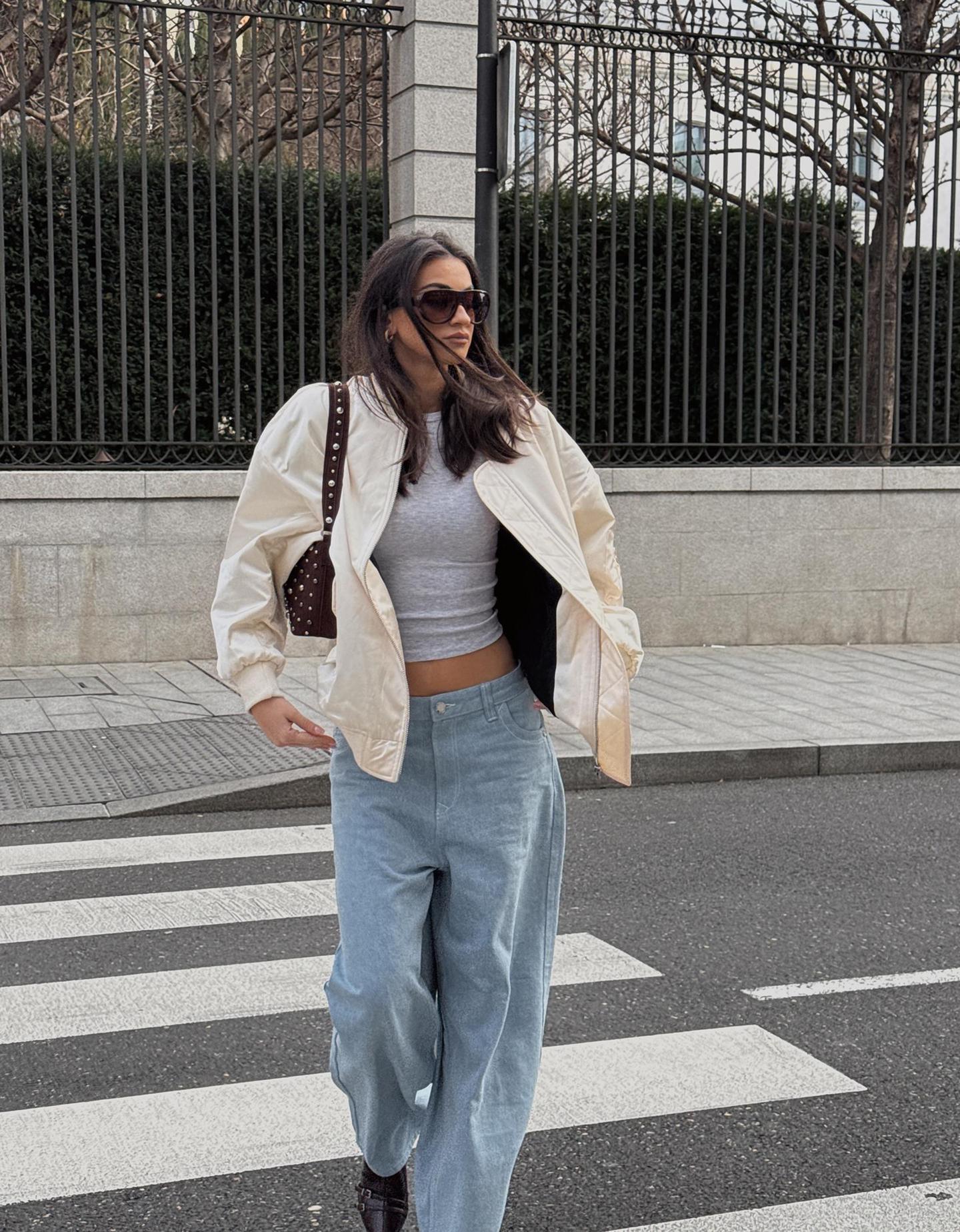Bershka Jeans Super Baggy Full Rise Donna 36 (Eu 32) Azzurro Chiaro