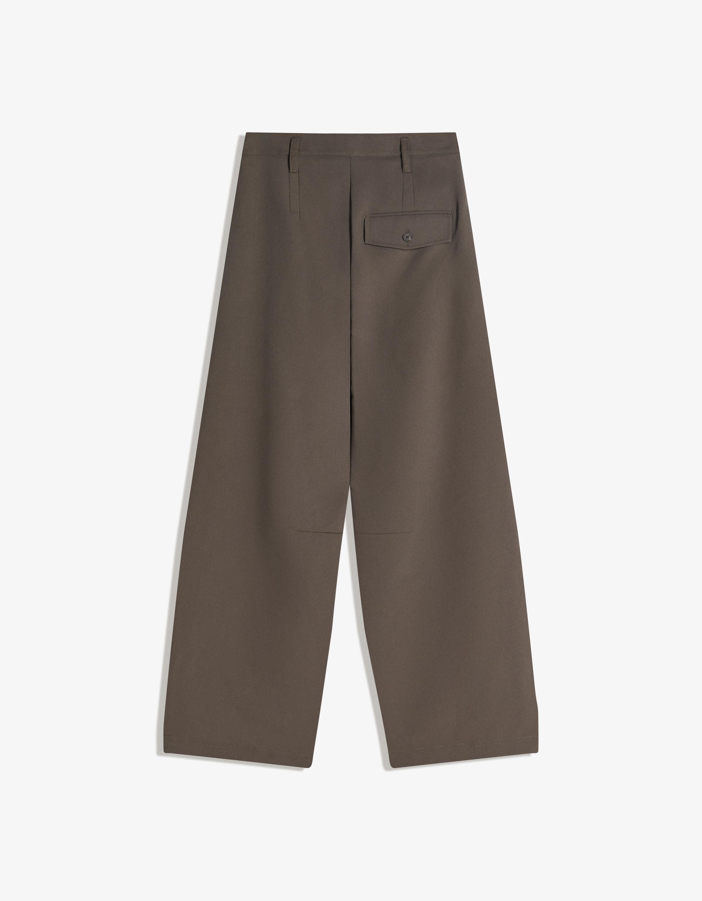 Pleated double-button trousers — Sand
