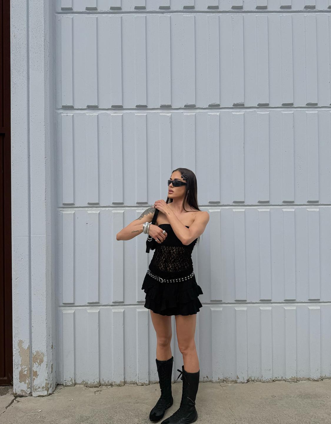 Jupe-culotte texturée boho