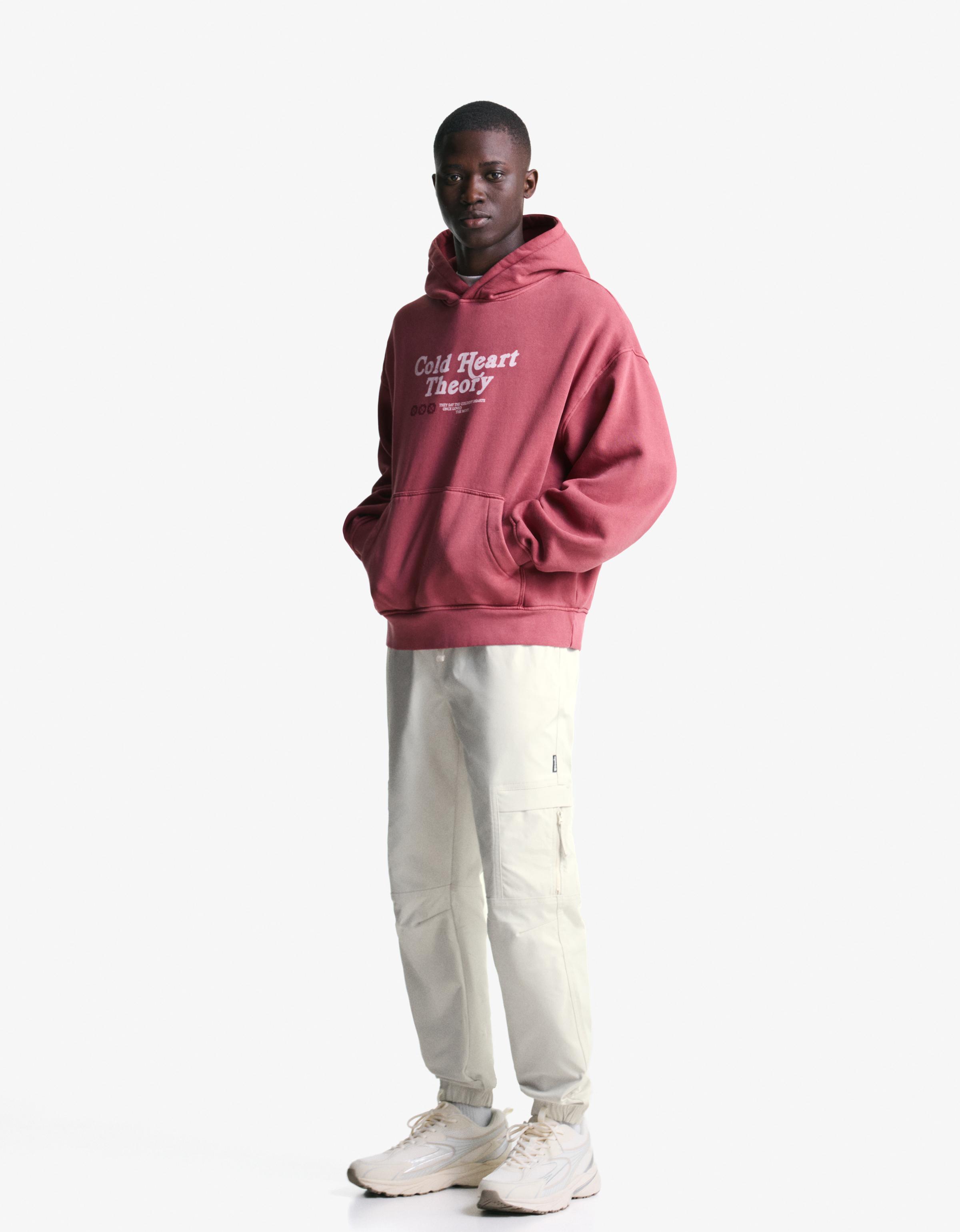 Bershka Cargohose Aus Funktionsstoff Herren L Sandfarbe