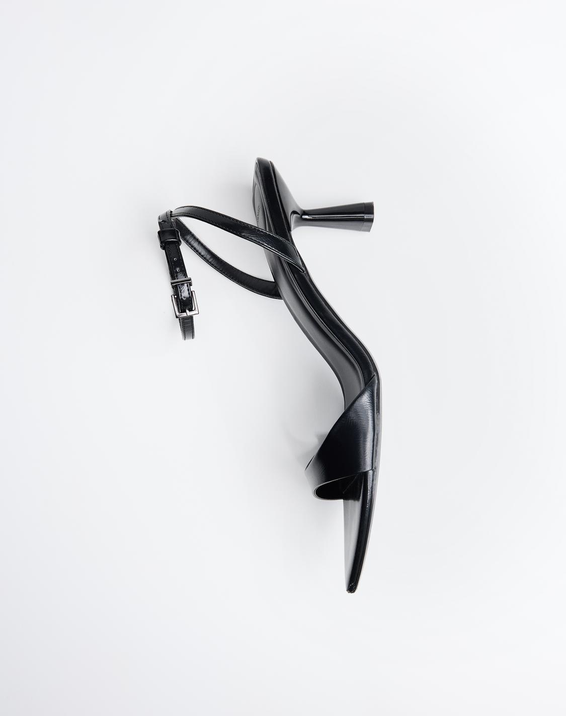 High-heel sandals with ankle strap