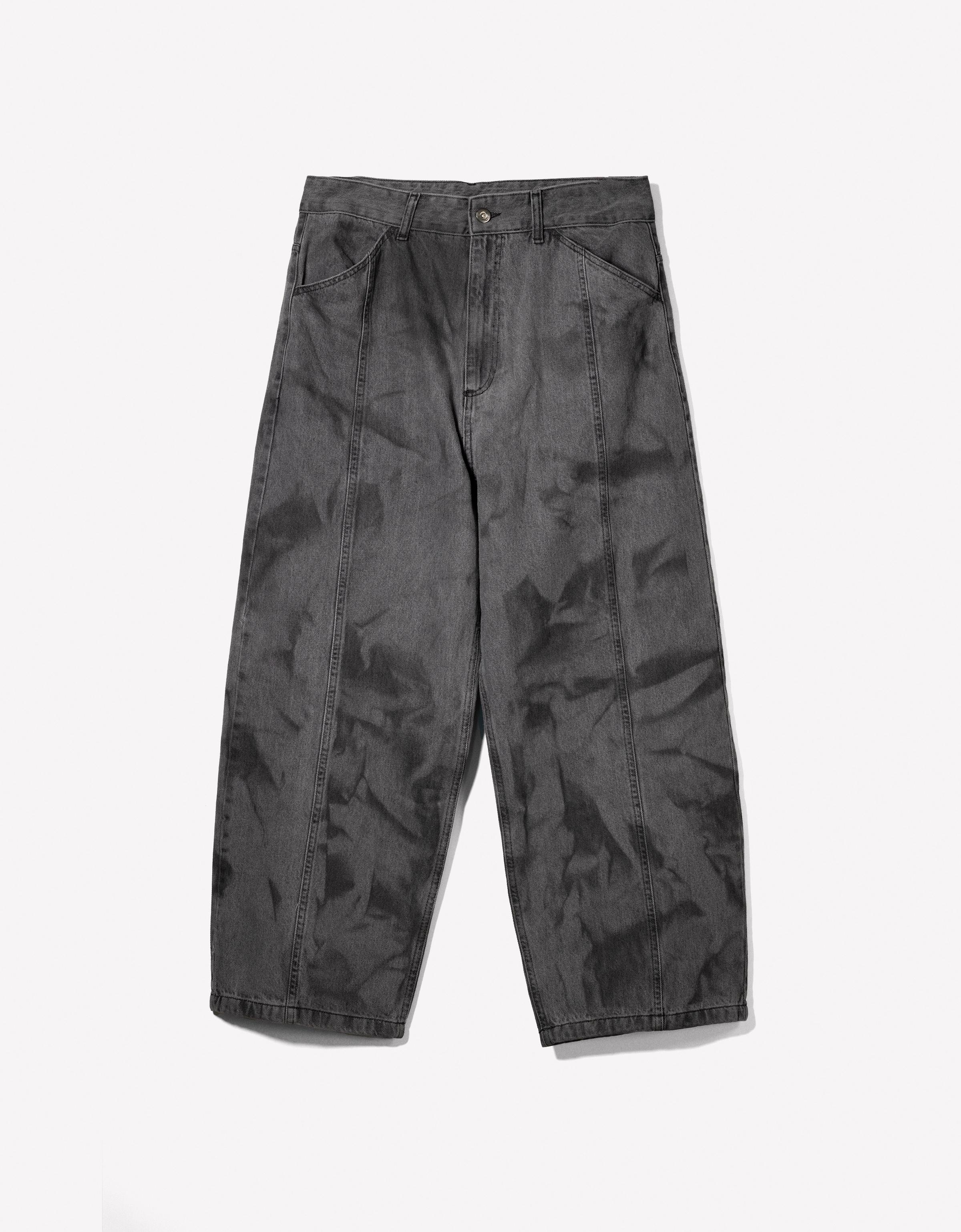 Bershka Hose Im Super-Baggyhosen-Fit Und Washed-Look Herren 46 Dunkelgrau