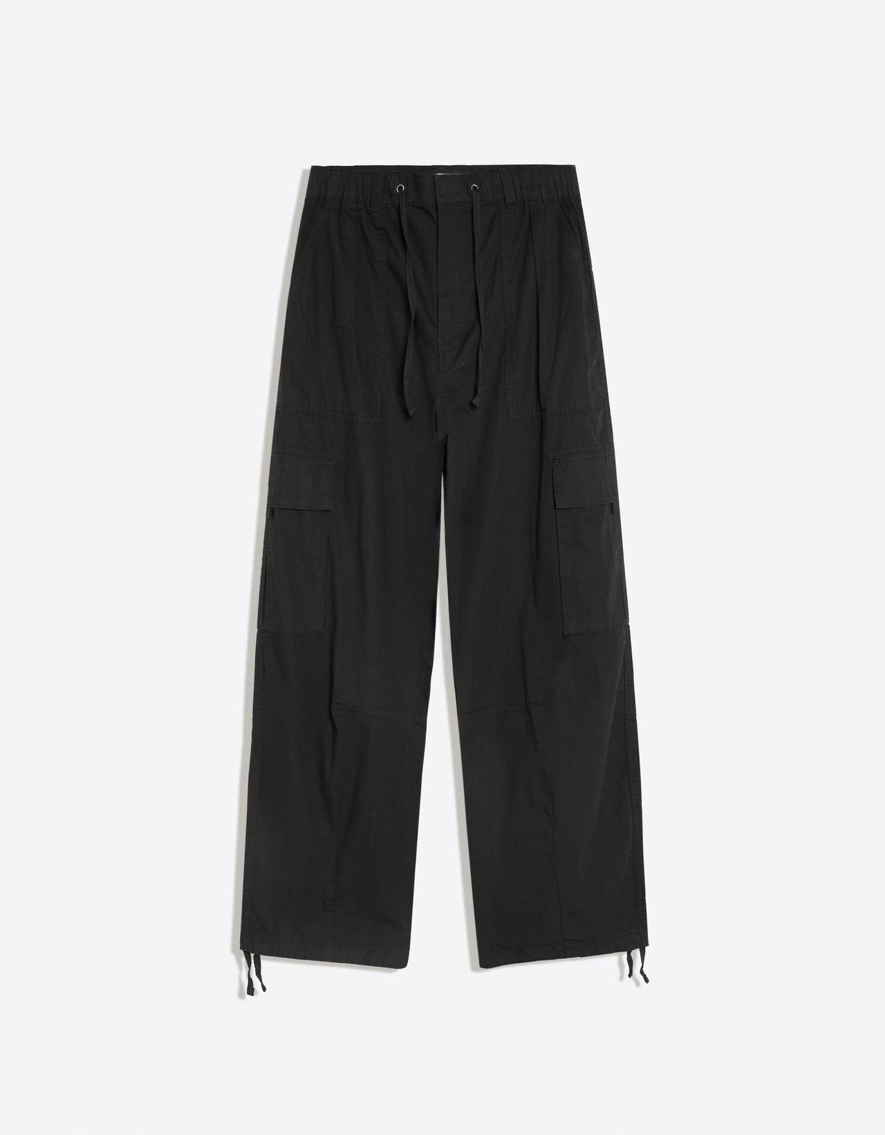 Baggy cargo trousers — Black