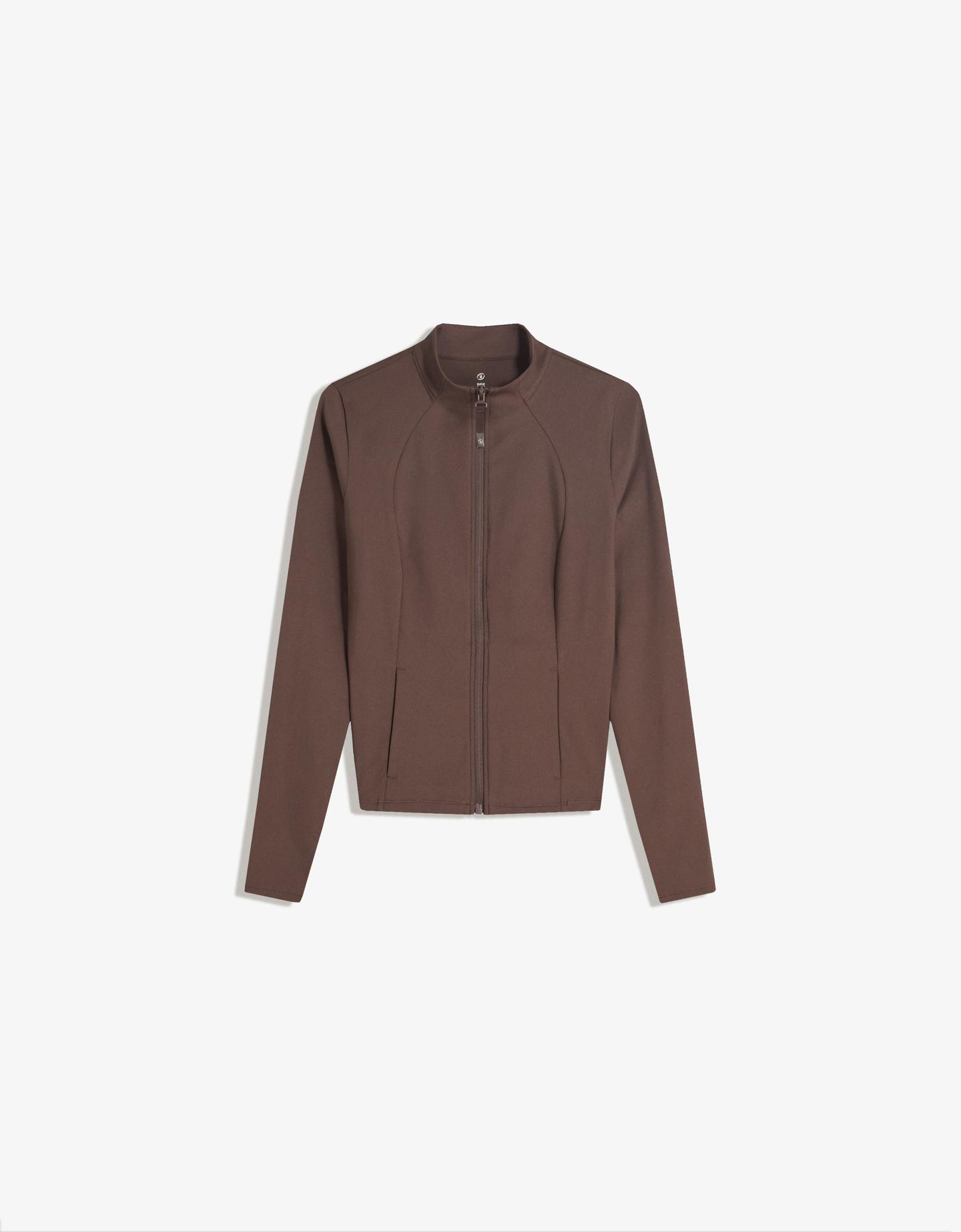 Bershka Chaqueta Cremallera Quick Dry & Breathable Mujer Xl Marrón