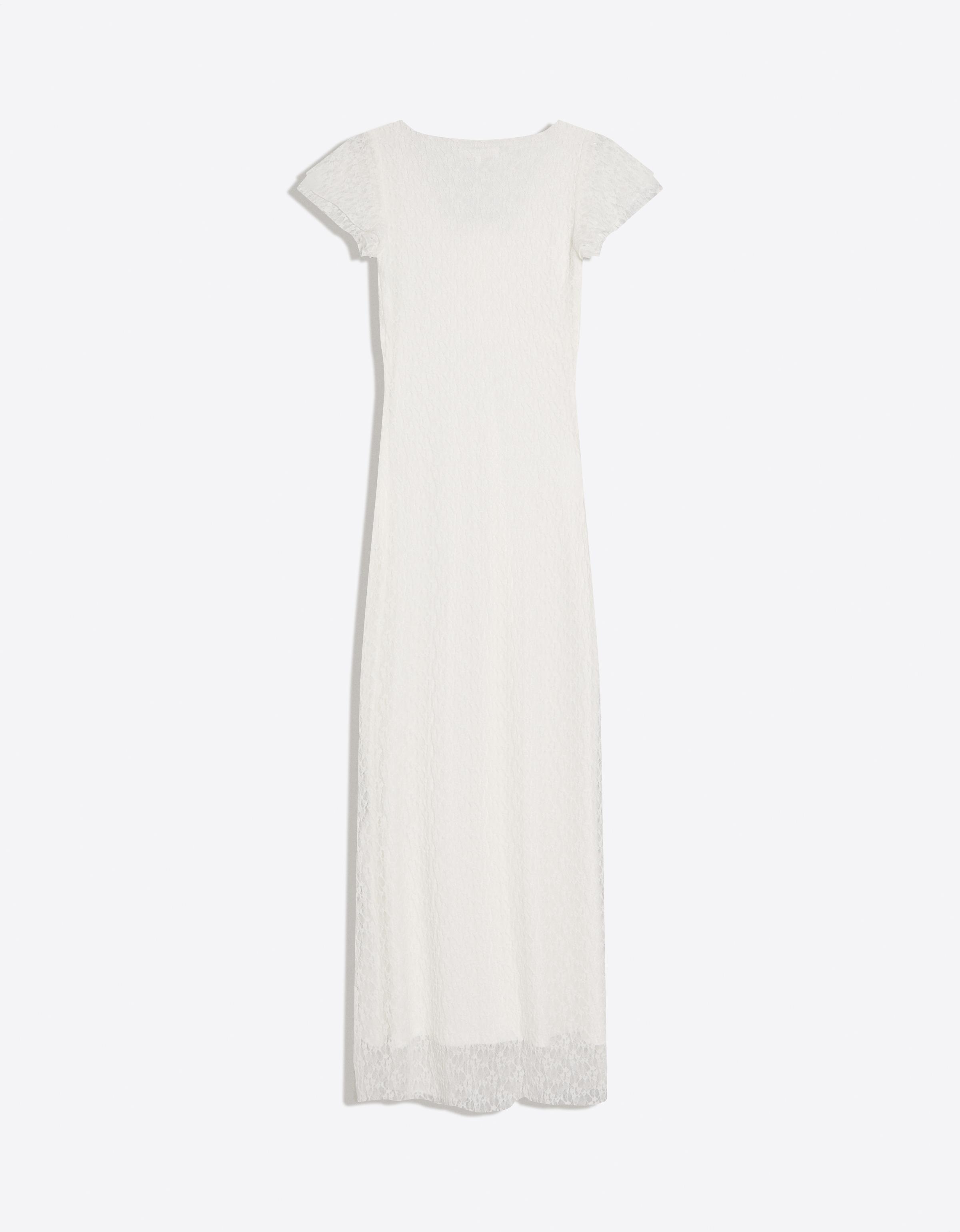 Lace midi dress — Cream