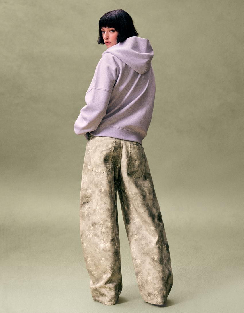 Pantalón barrel  print-Multicolor